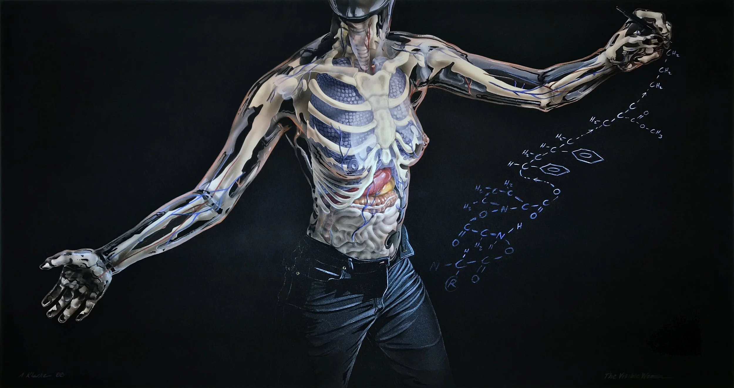 "The Visible Woman," gouache on board, ©1988 A. Klarke