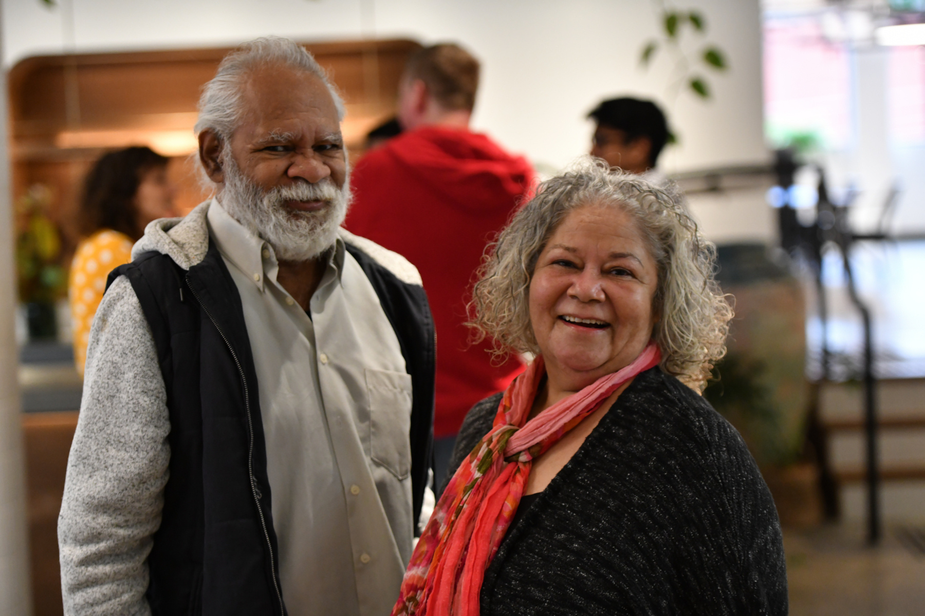 Indigenous elders participating in specialised first nations supports at a Brisbane social event