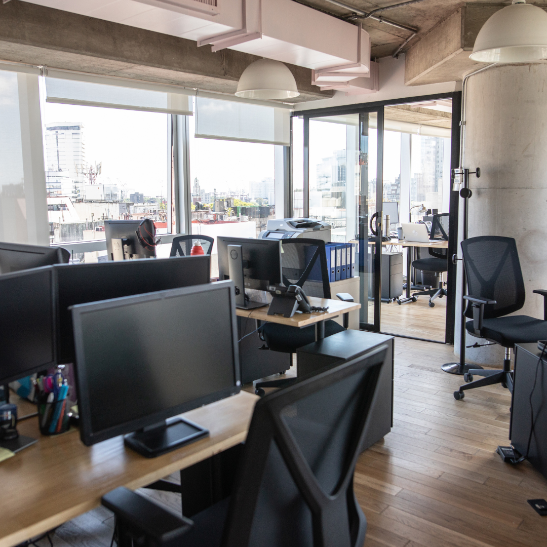 Clean office desks and floors