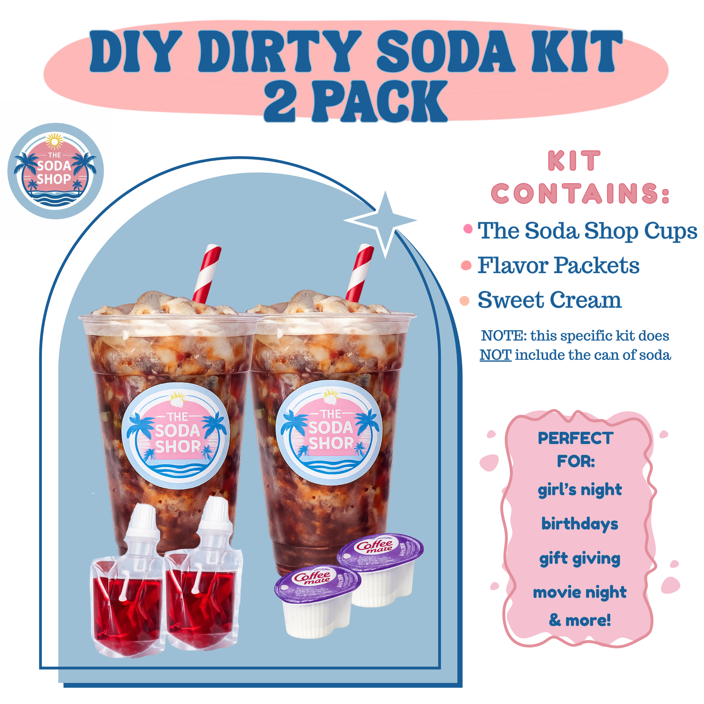 DIY DIRTY SODA KIT - 2 Pack (No Soda)
