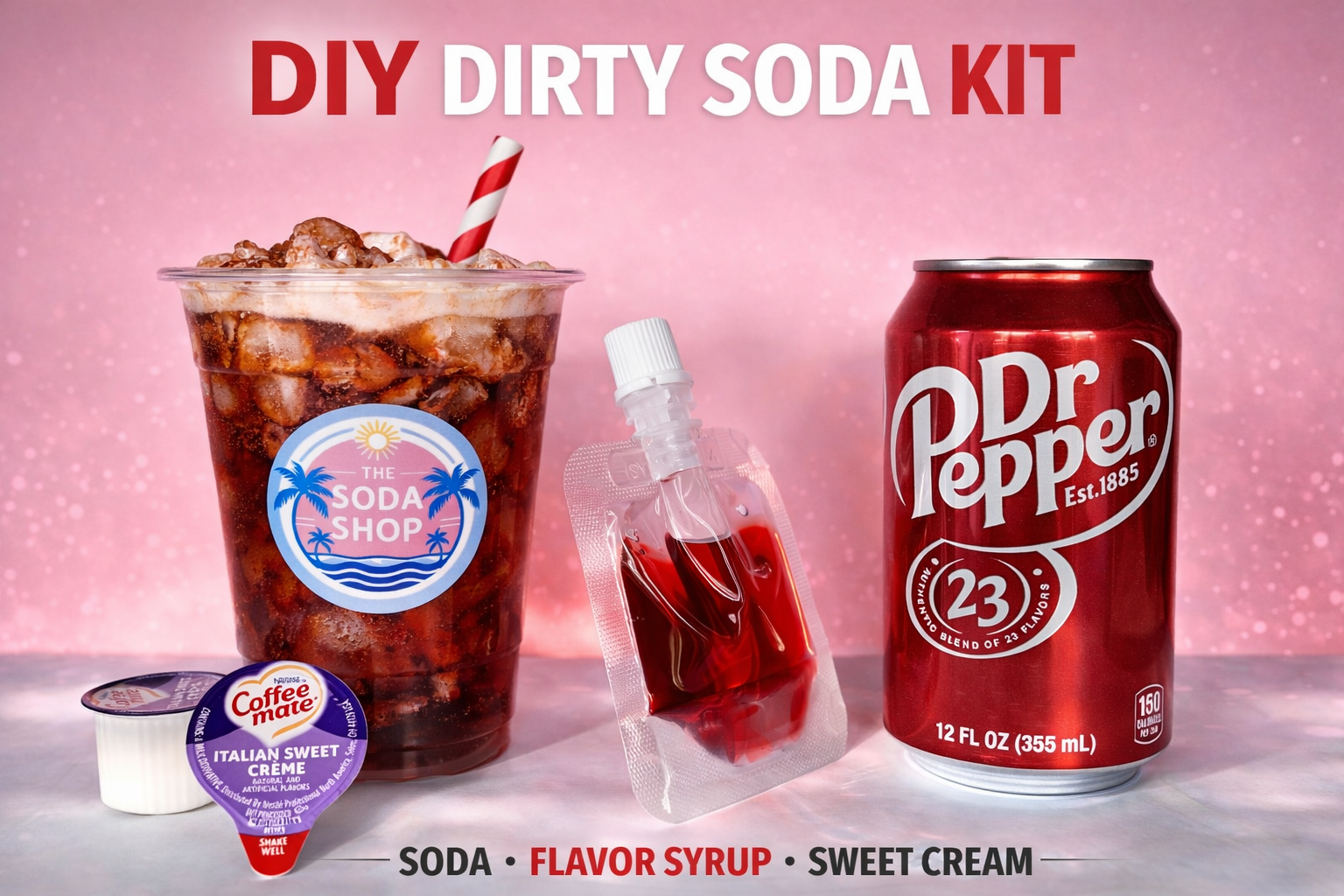 DIY Dirty Soda - Dr. Pepper Base