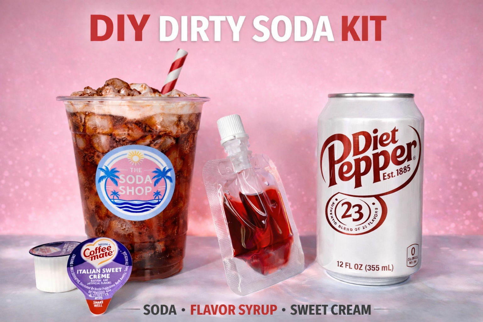 DIY Dirty Soda - DIET Dr. Pepper Base