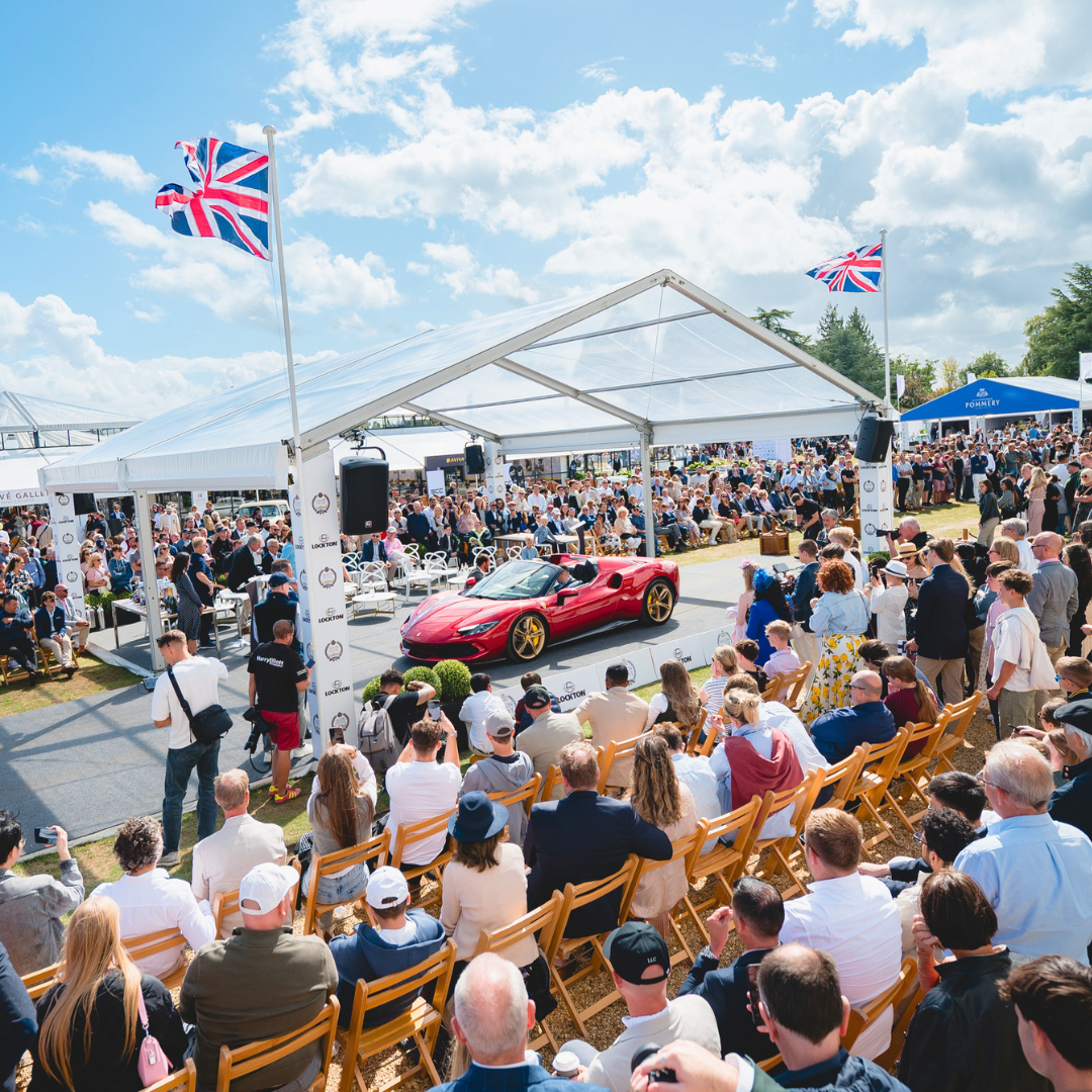 crowd of people watching the concours display