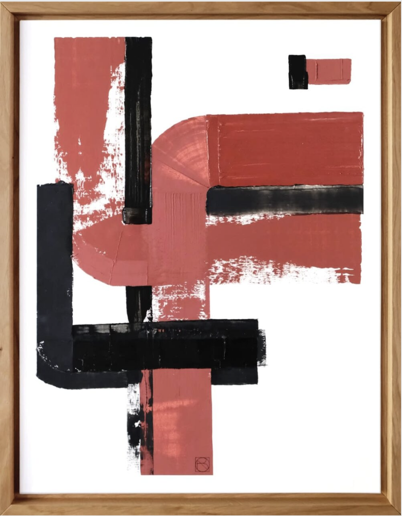 Lumières Noires Terracotta moyen, Réalisée en 2023, cette œuvre est unique.
Monogrammé (en bas) puis signé, daté et titré 'Nadia Barbotin Lumières Noires 2023'
Peinture à l'huile sur papier
70 x 55 cm