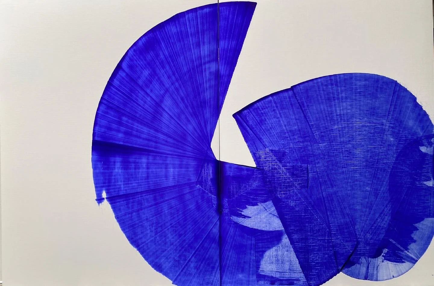 Tourbillons et Connexions, encre sur papier toilé, 40X60-diptyque