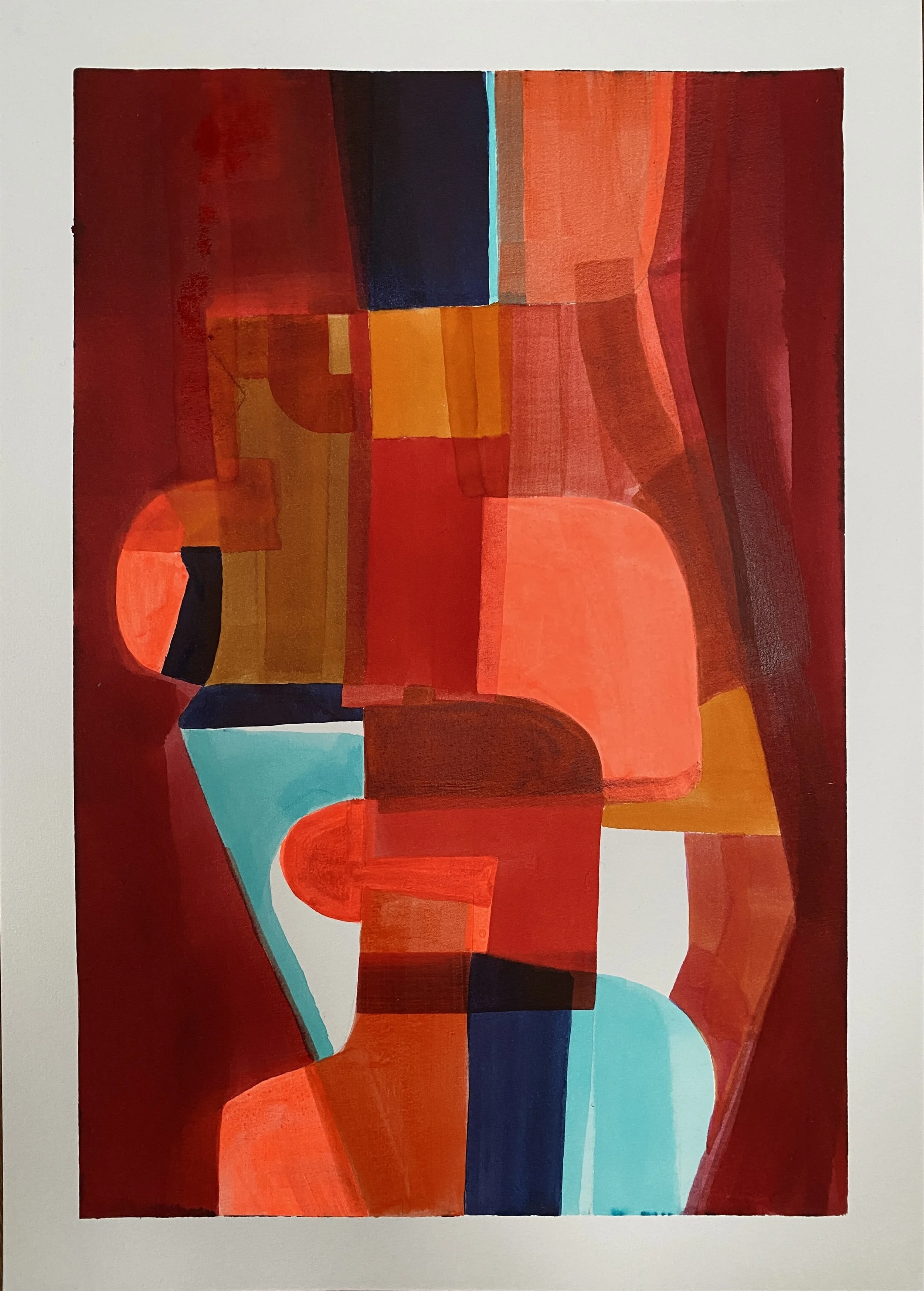 Fragments, encre sur papier aquarelle, 29,7X42