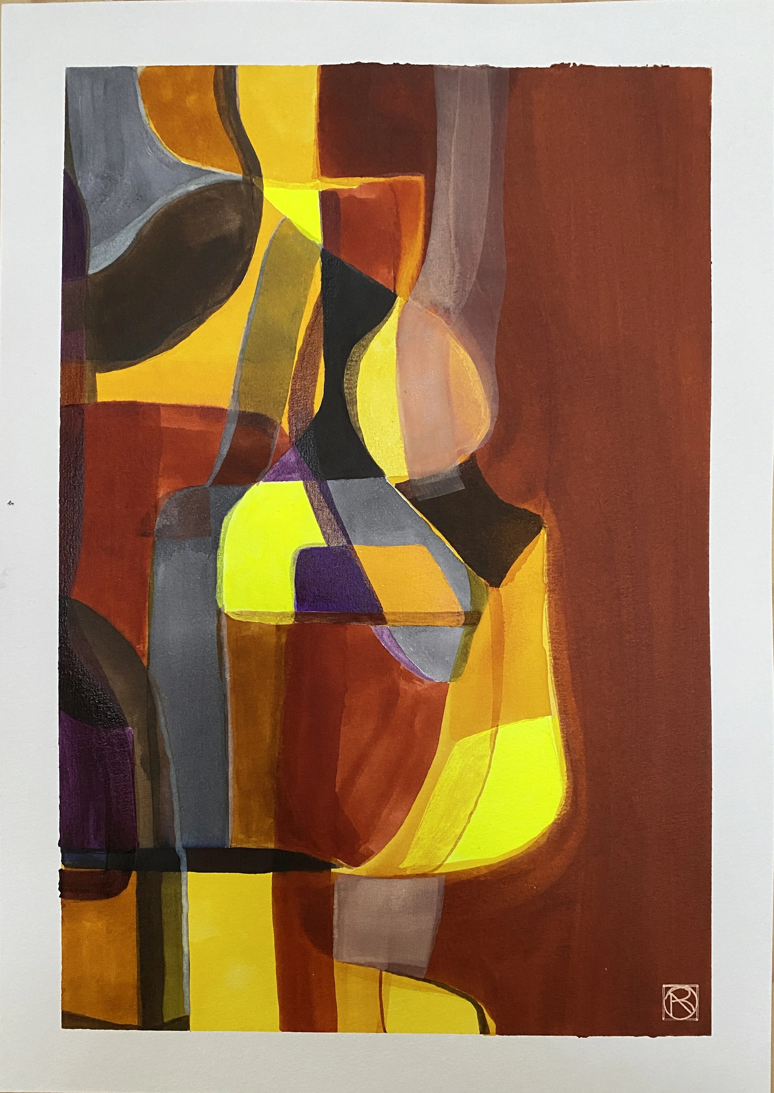 Fragments, encre sur papier aquarelle, 29,7X42