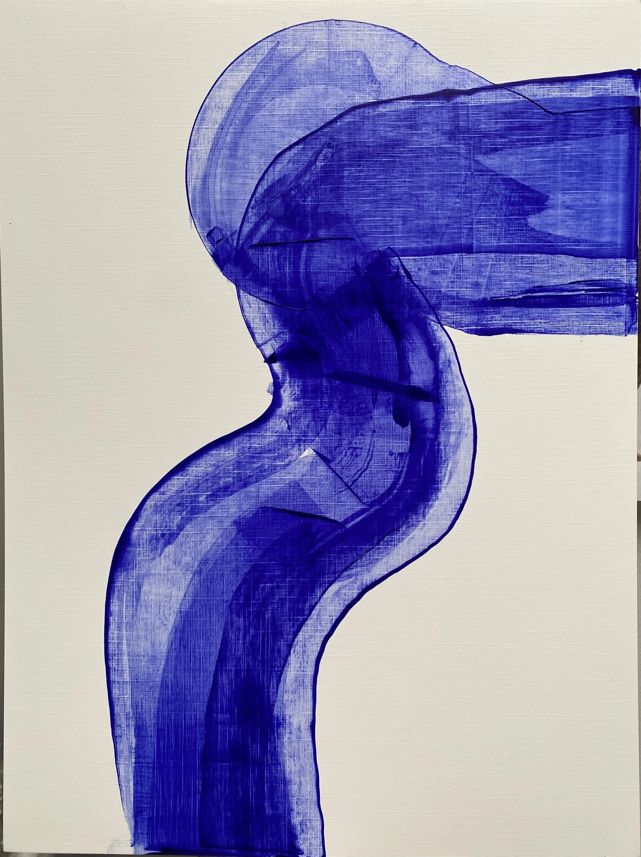 Tourbillons et Connexions, encre sur papier toilé, 30X40