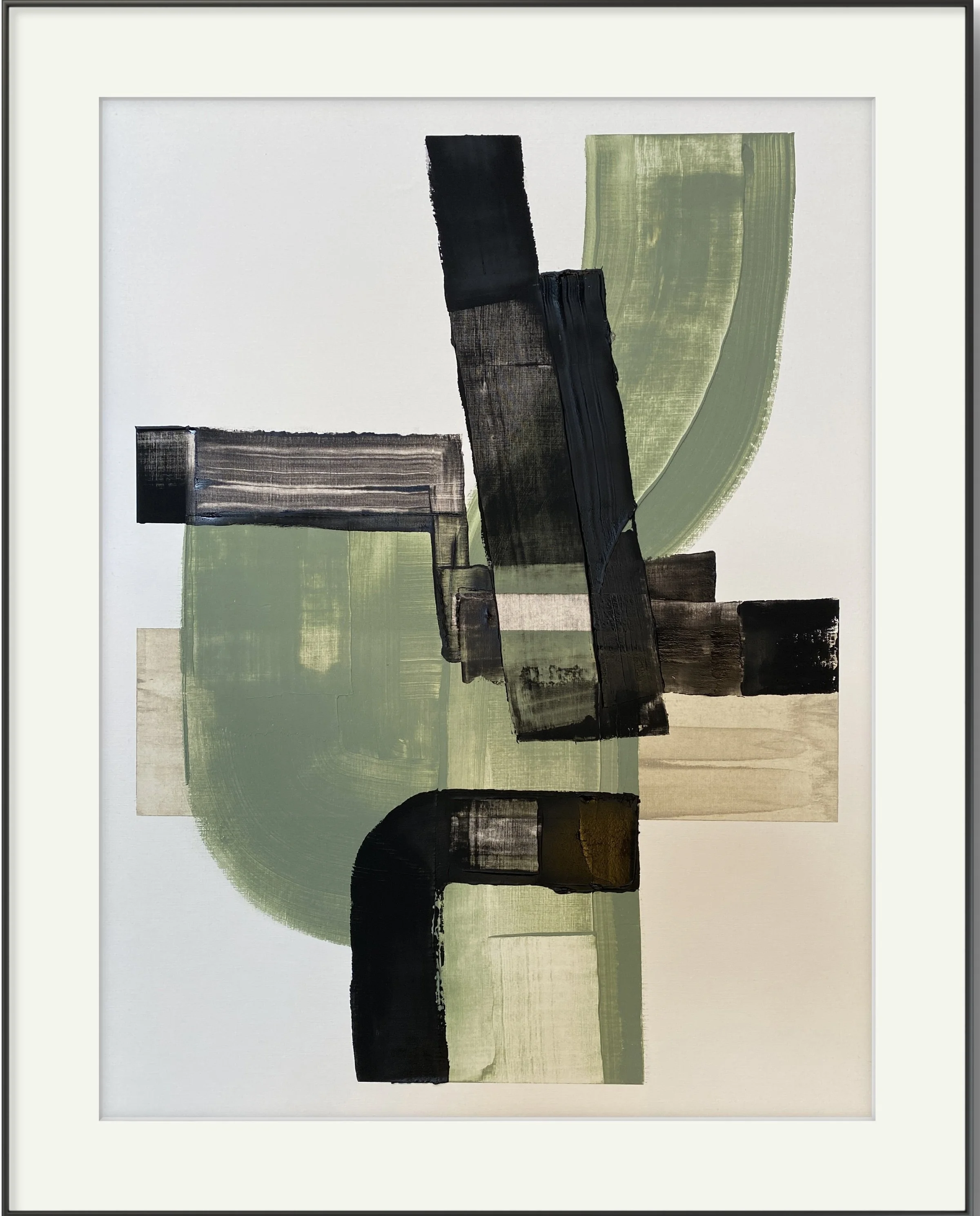 Vendu-Lumières Noires vert sauge, Réalisée en 2024, cette œuvre est unique.
Monogrammé (en bas) puis signé, daté et titré 'Nadia Barbotin Lumières Noires 2024
Peinture à l'huile sur carton
61 x 81 cm