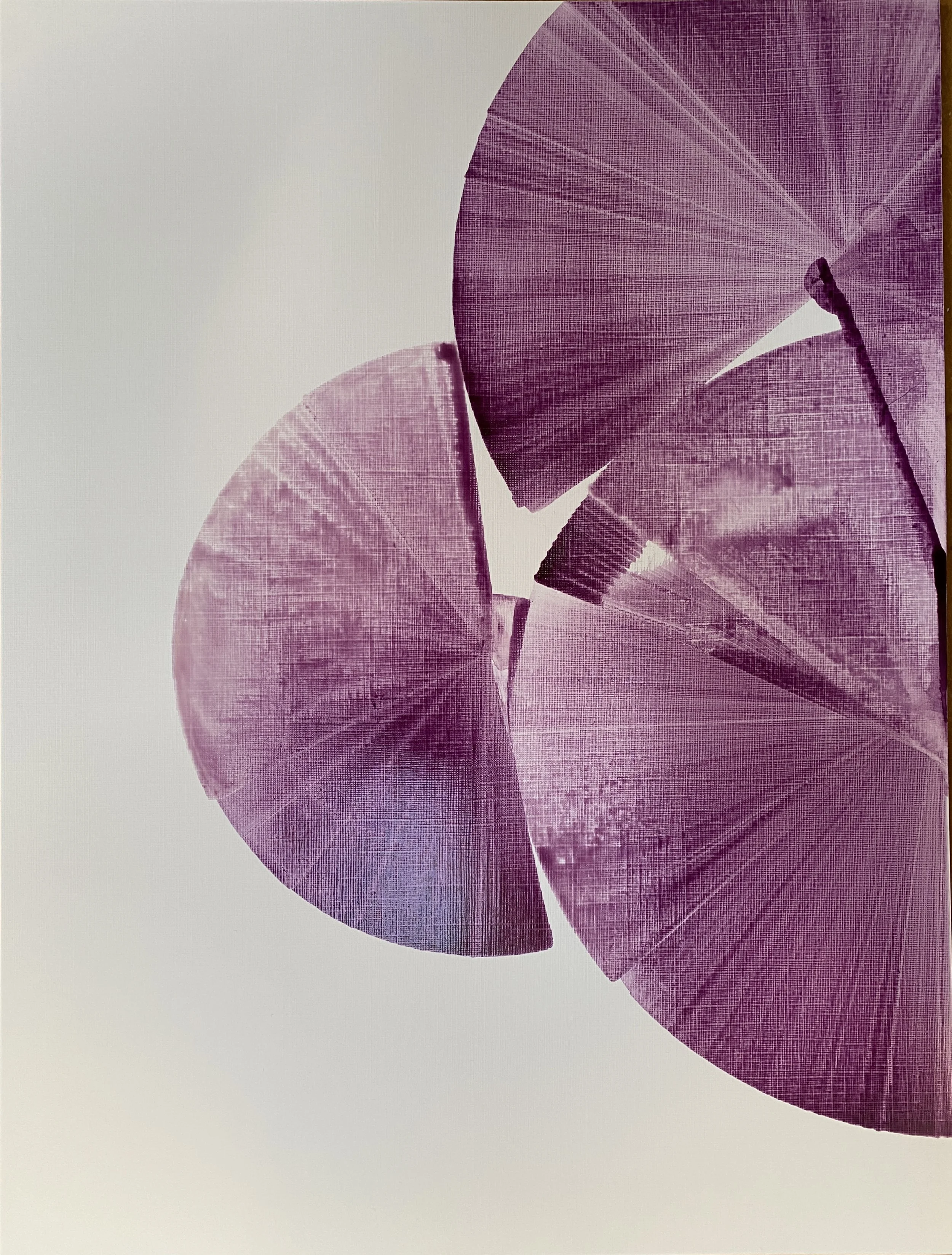 Tourbillons et Connexions, encre sur papier toilé, 30X40