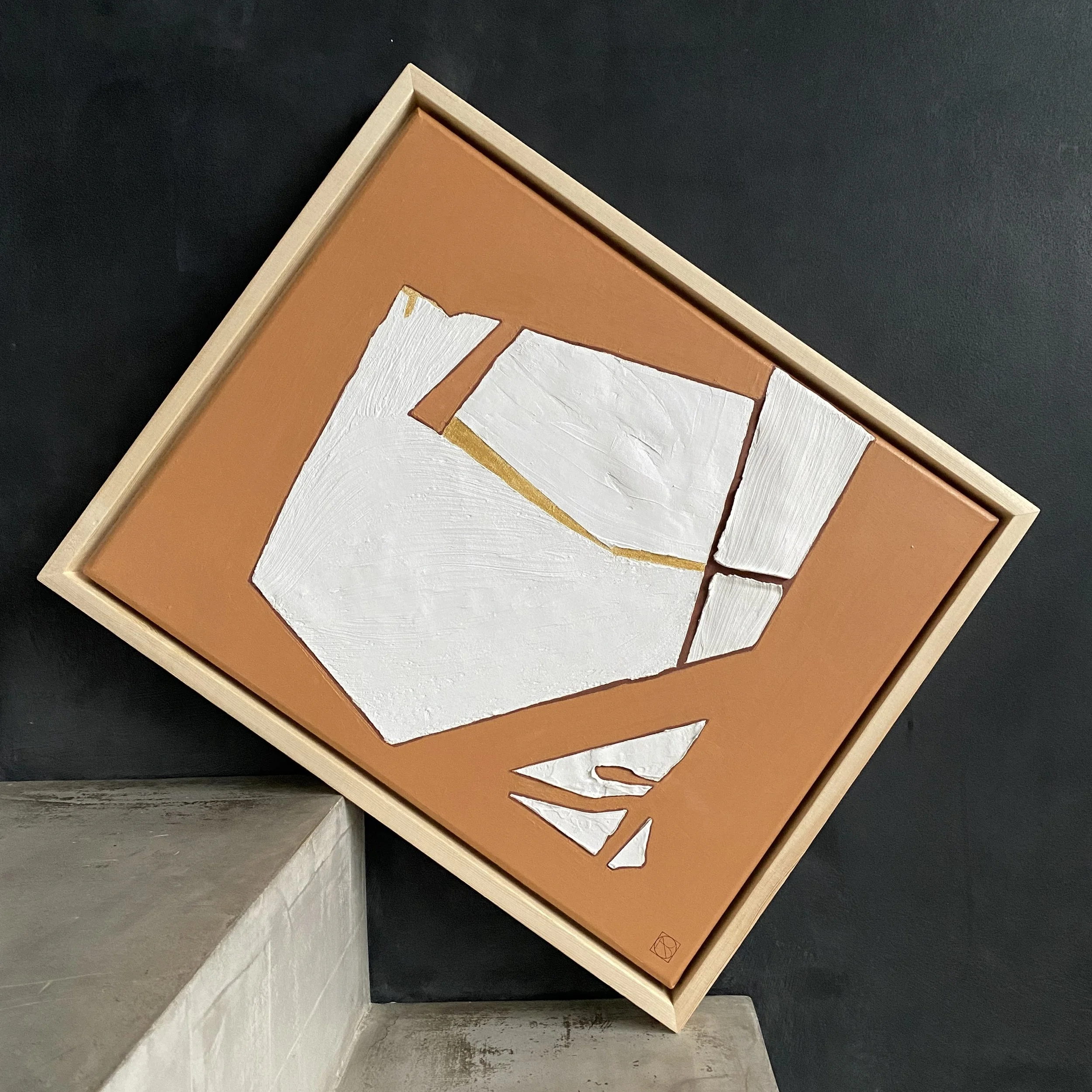 MatièreS Nature, techniques mixtes et huile sur toile, caisse américaine 44X54