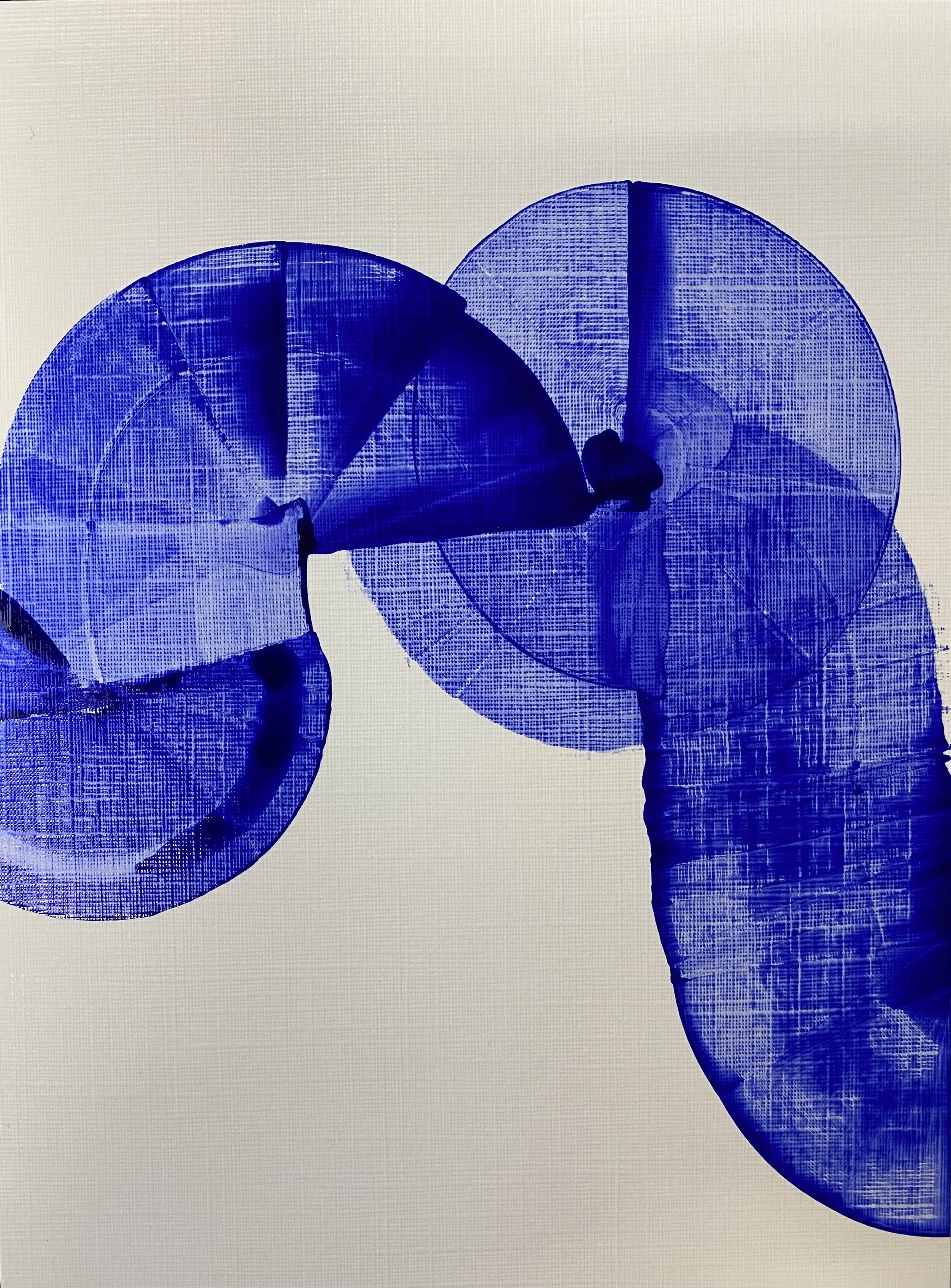 Tourbillons et Connexions, encre sur papier toilé, 15X20