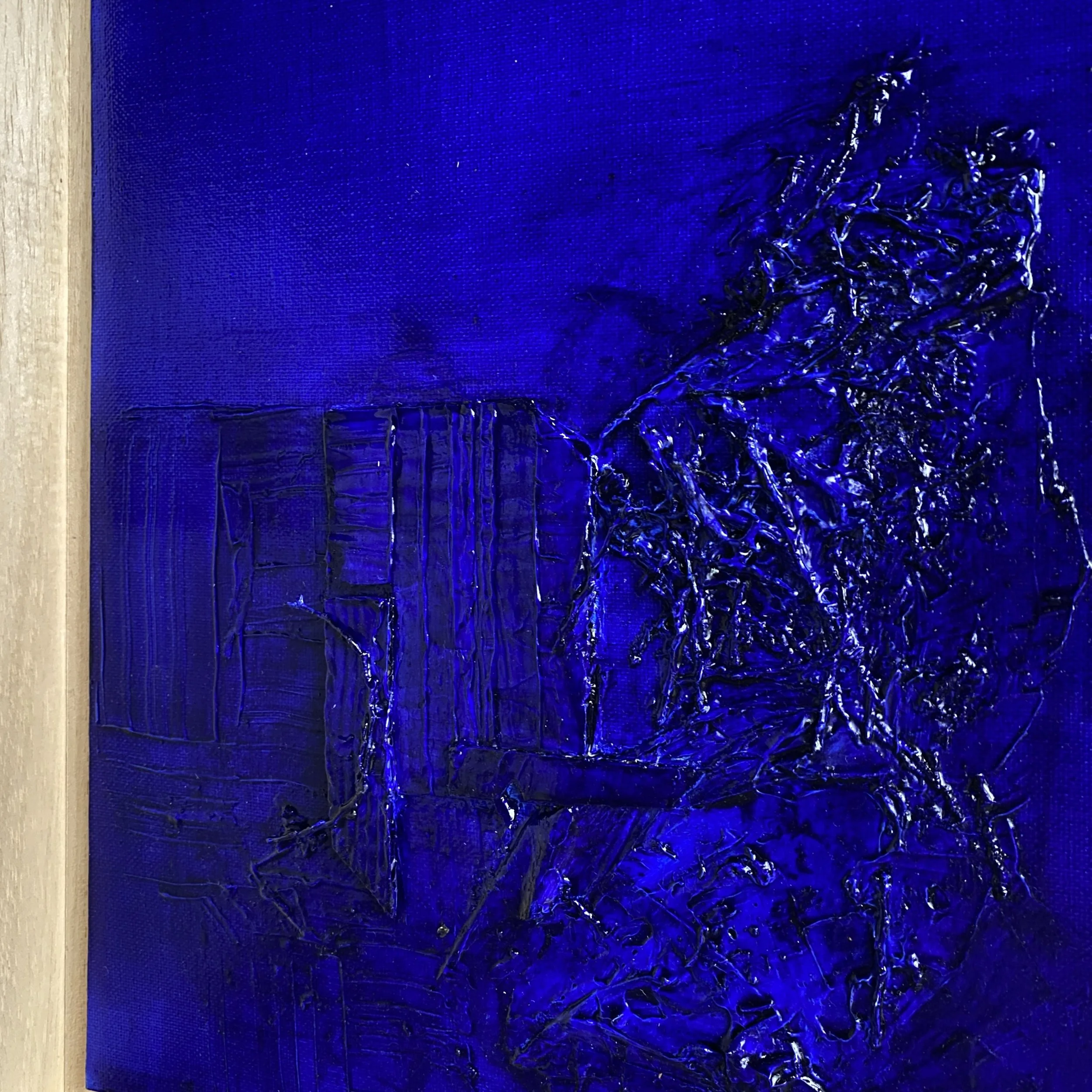 MatièreS, huile et matières organiques sur carton toilé, caisse américaine 3X34