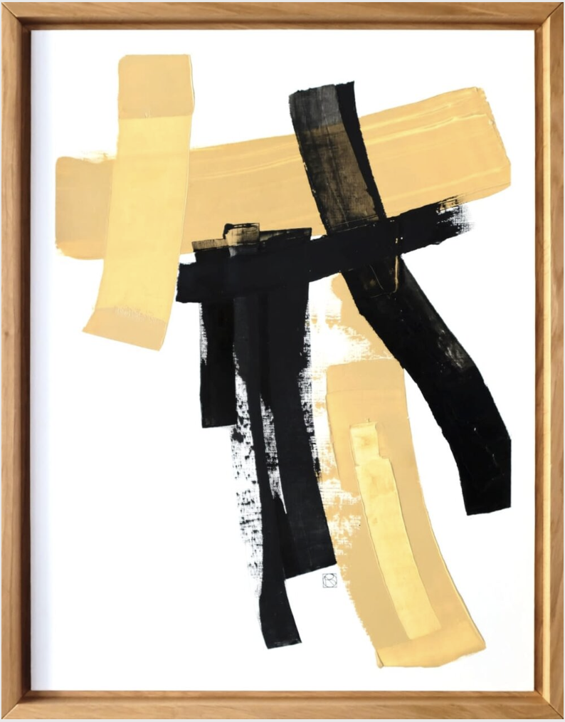 Lumières Noires beige 2 moyen, Réalisée en 2023, cette œuvre est unique.
Monogrammé (en bas) puis signé, daté et titré 'Nadia Barbotin Lumières Noires 2023'
Peinture à l'huile sur papier
70 x 55 cm