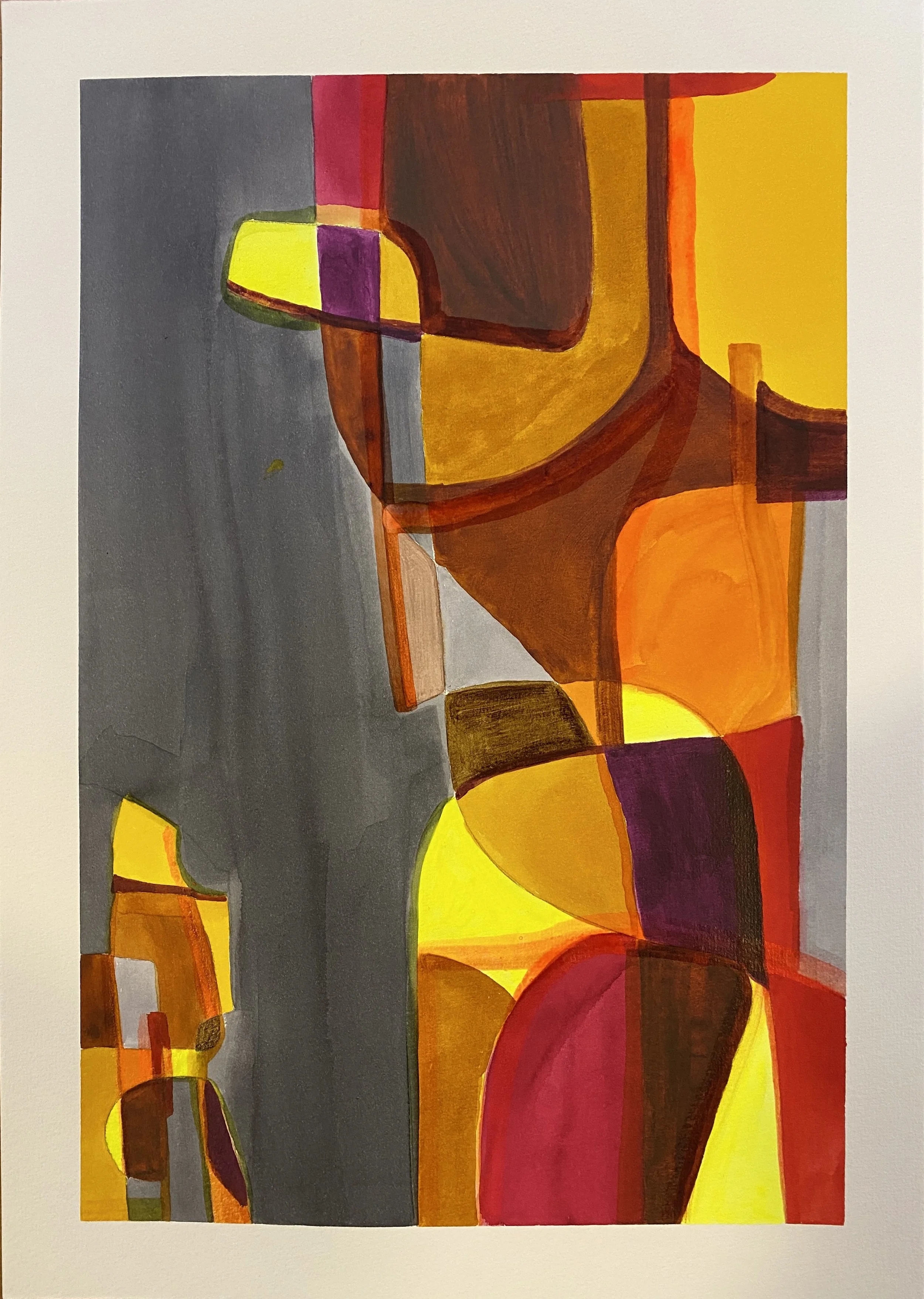 Fragments, encre sur papier aquarelle, 29,7X42