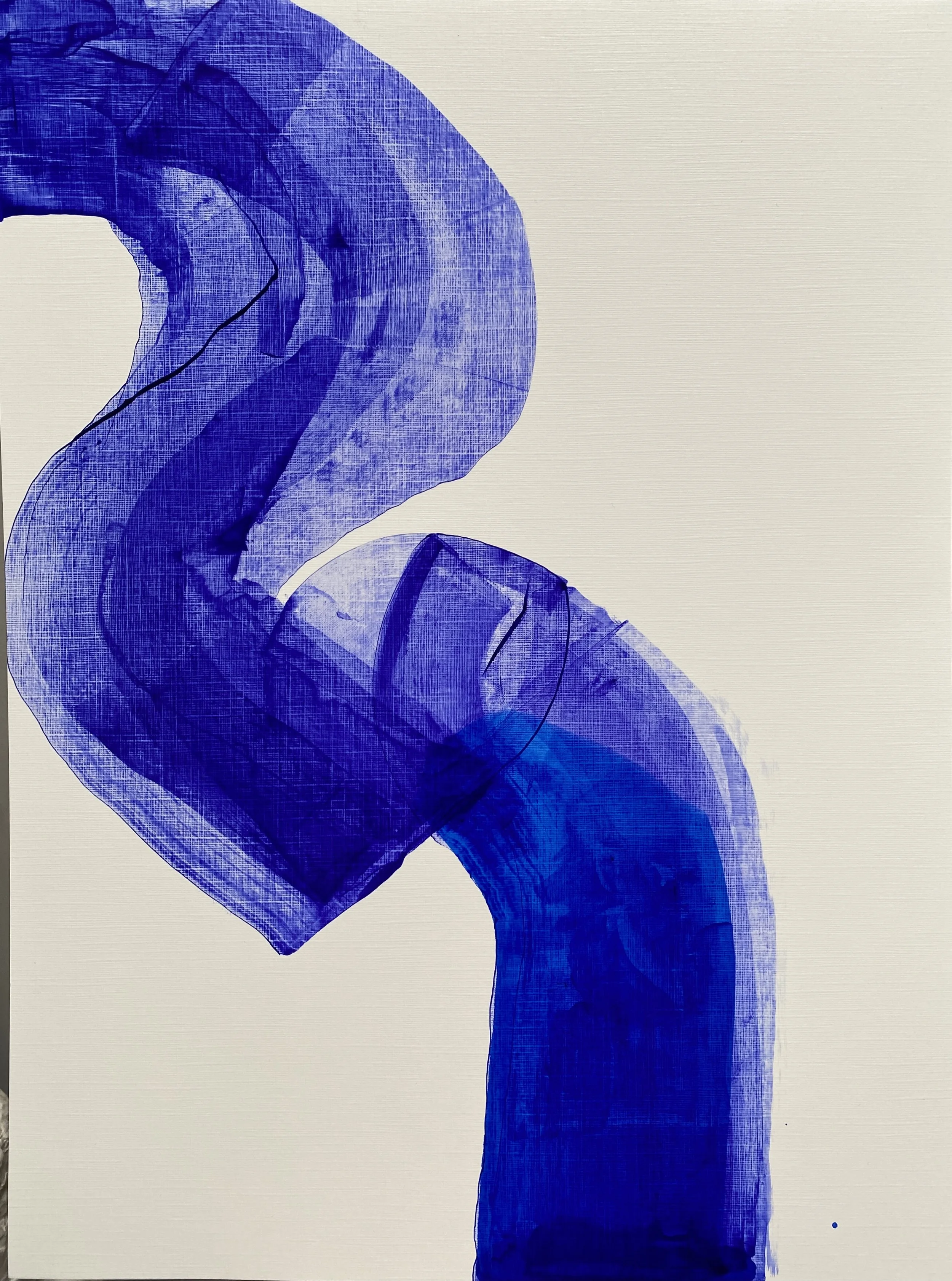 Tourbillons et Connexions, encre sur papier toilé, 30X40