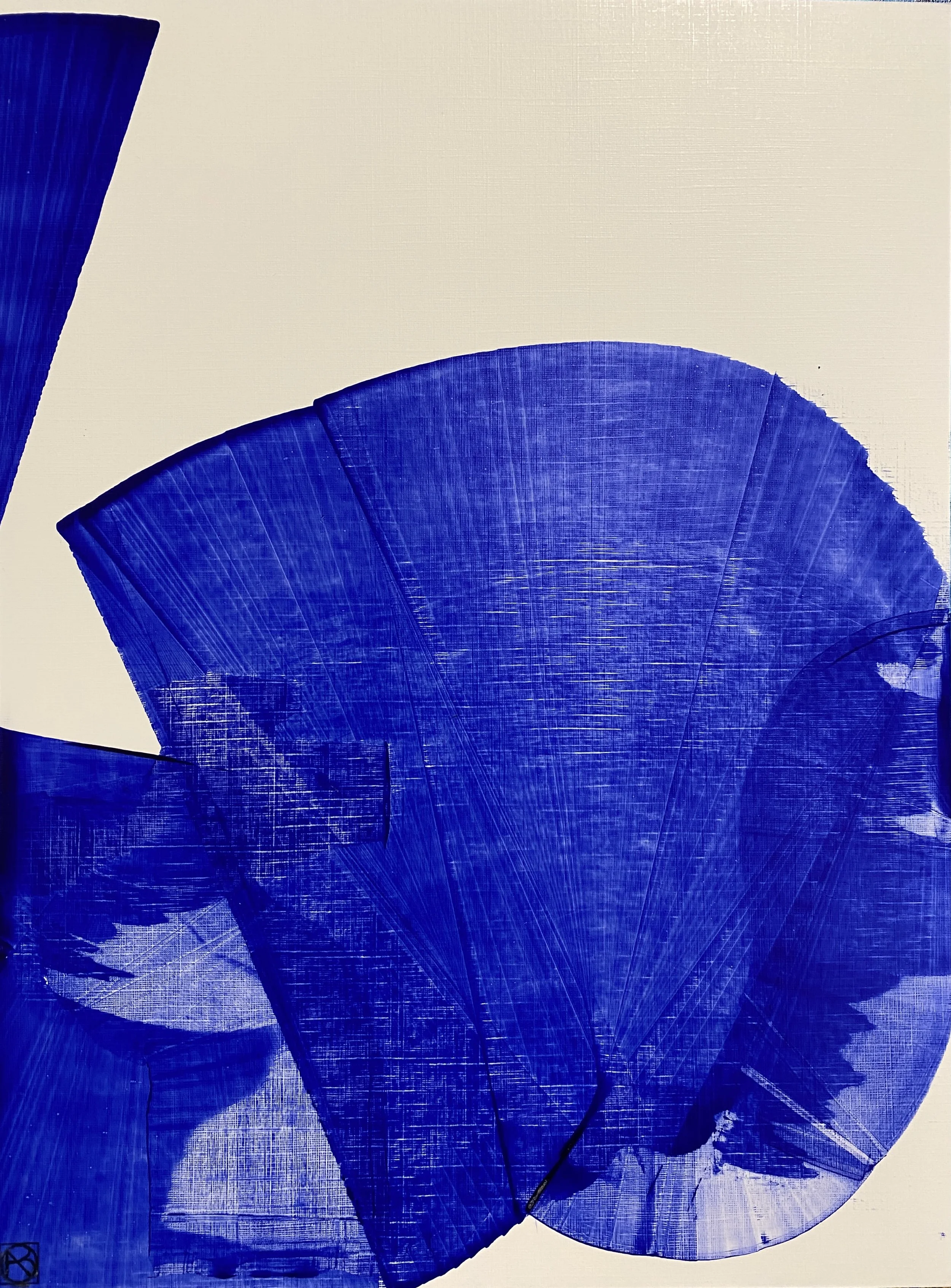 Tourbillons et Connexions, encre sur papier toilé, 30X40