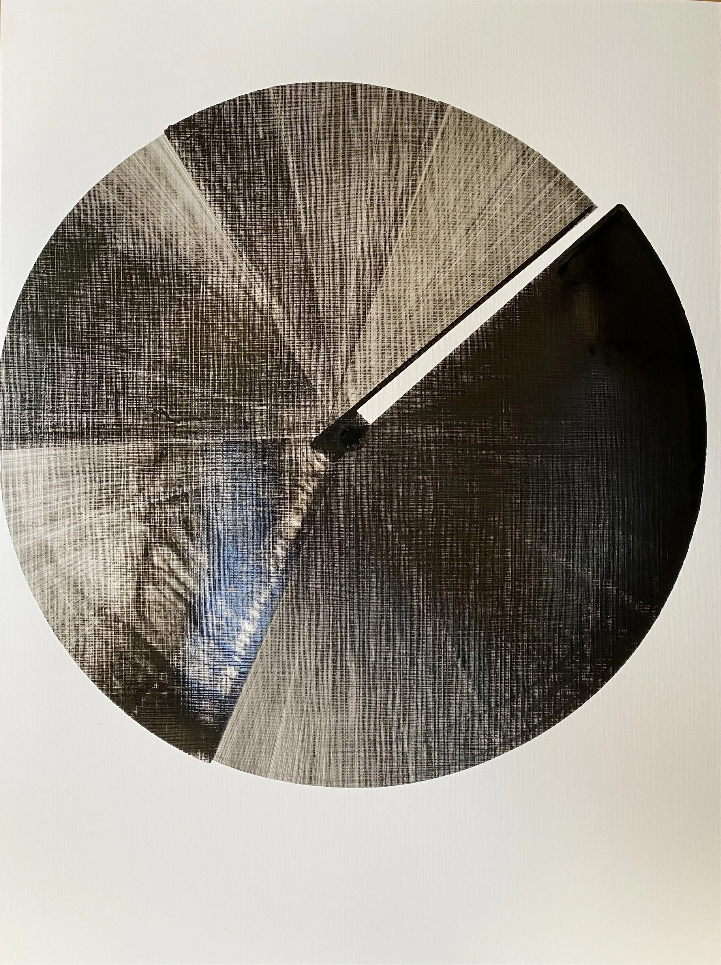 Tourbillons et Connexions, encre sur papier toilé, 30X40