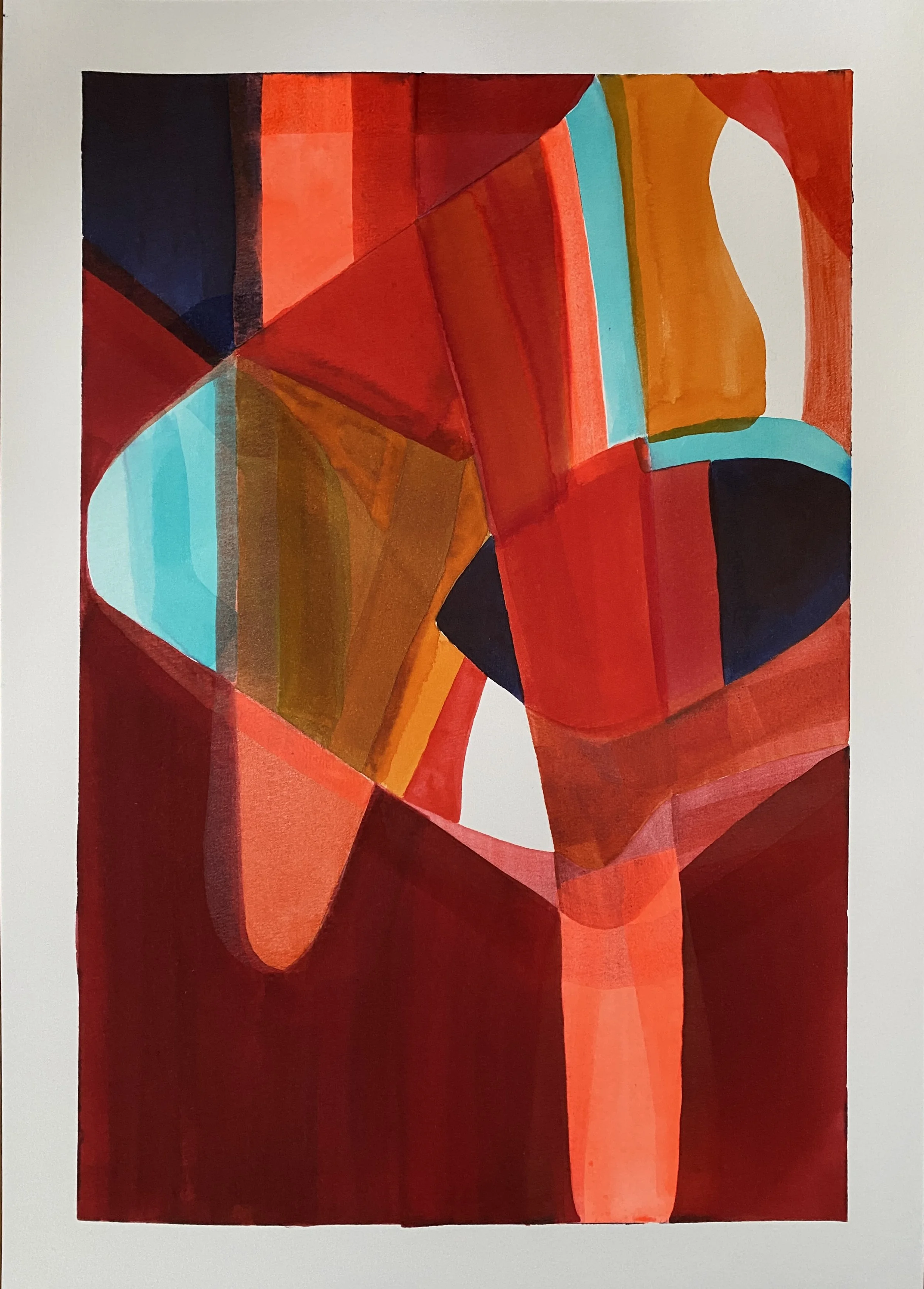 Fragments, encre sur papier aquarelle, 29,7X42