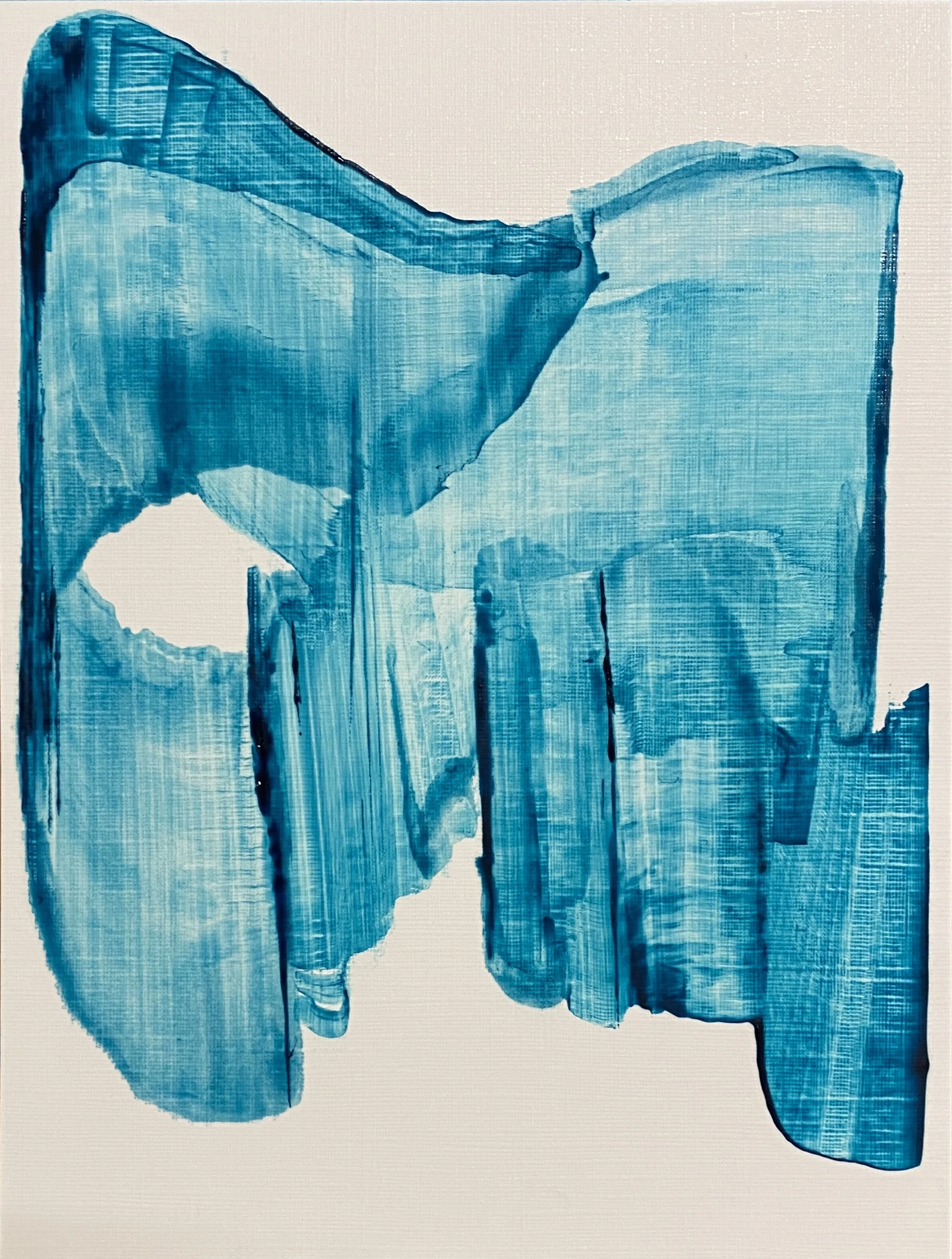 Tourbillons et Connexions, huile sur papier toilé, 15X20