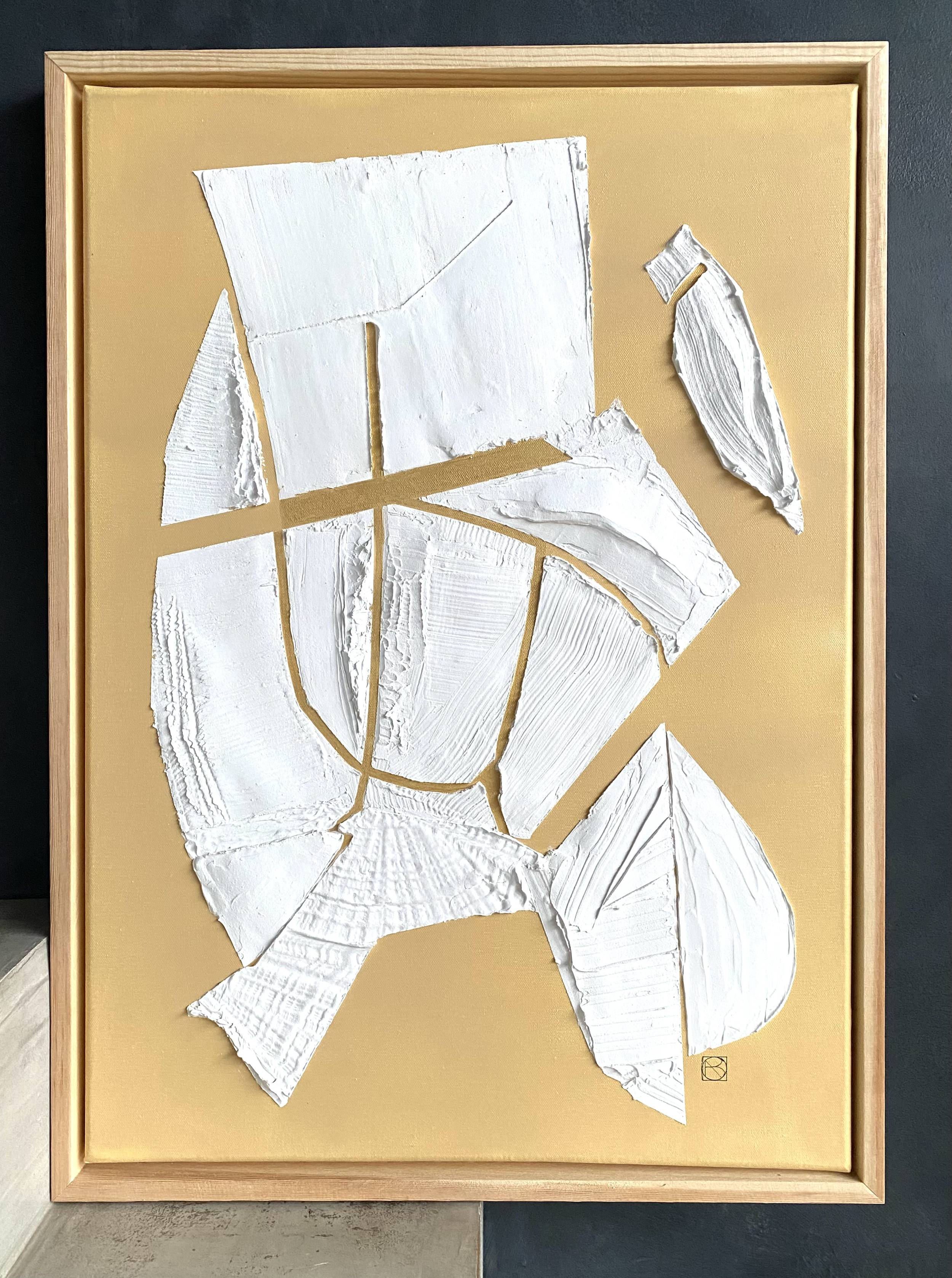 MatièreS Nature, techniques mixtes et huile sur toile, caisse américaine 54X74