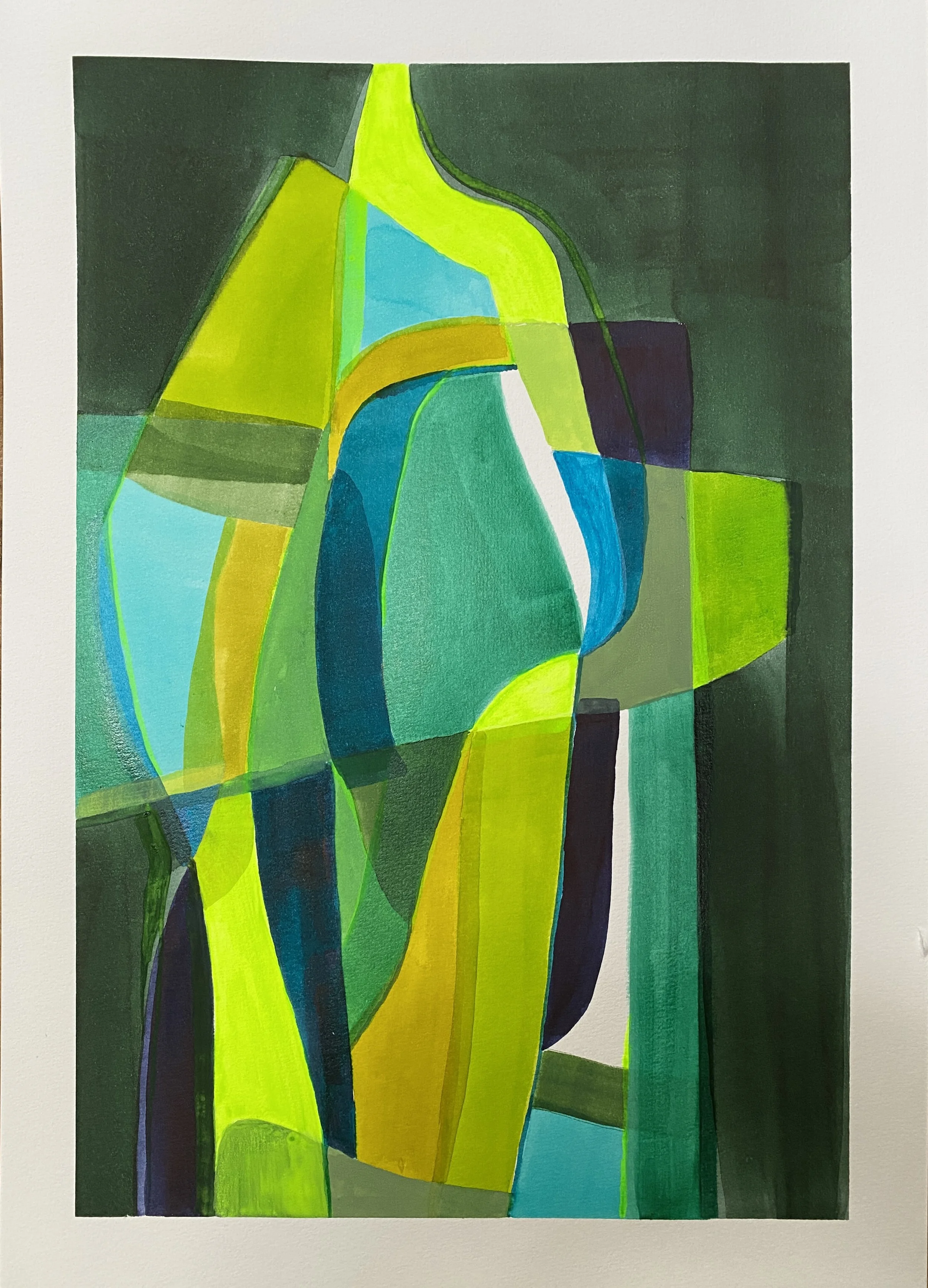 Fragments, encre sur papier aquarelle, 29,7X42