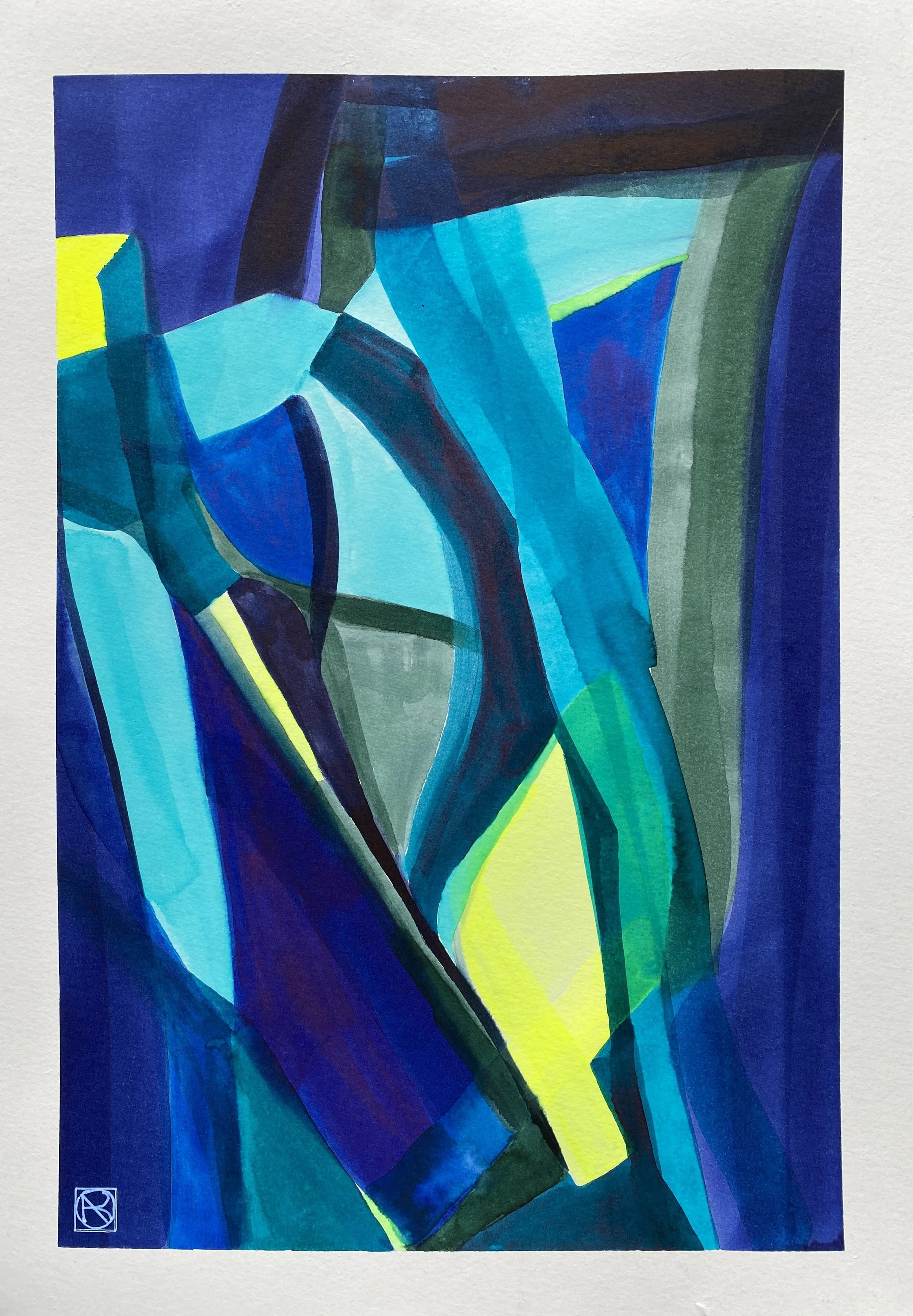 Fragments, encre sur papier aquarelle, 29,7X42