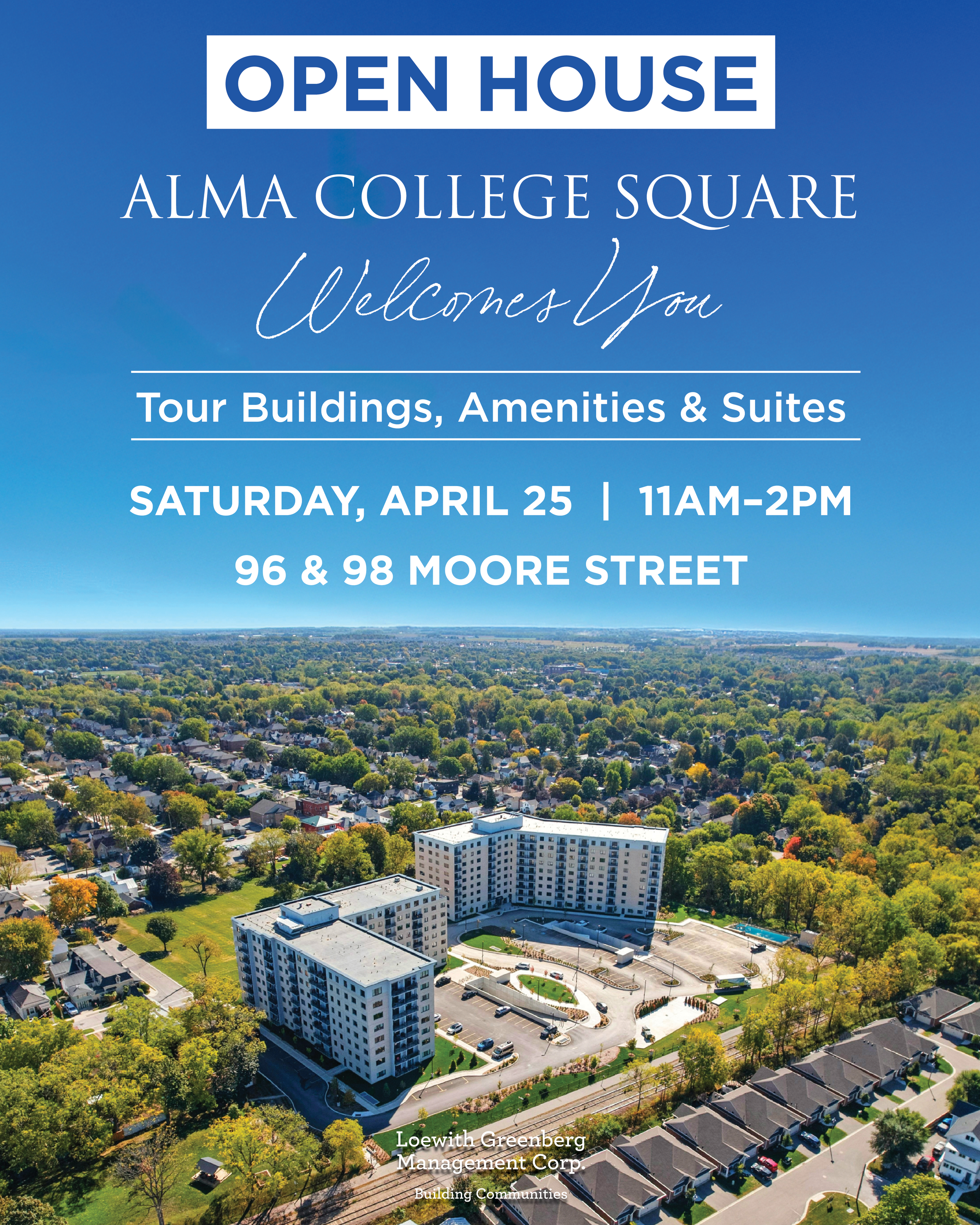 OPEN HOUSE - ALMA COLLEGE SQUARE