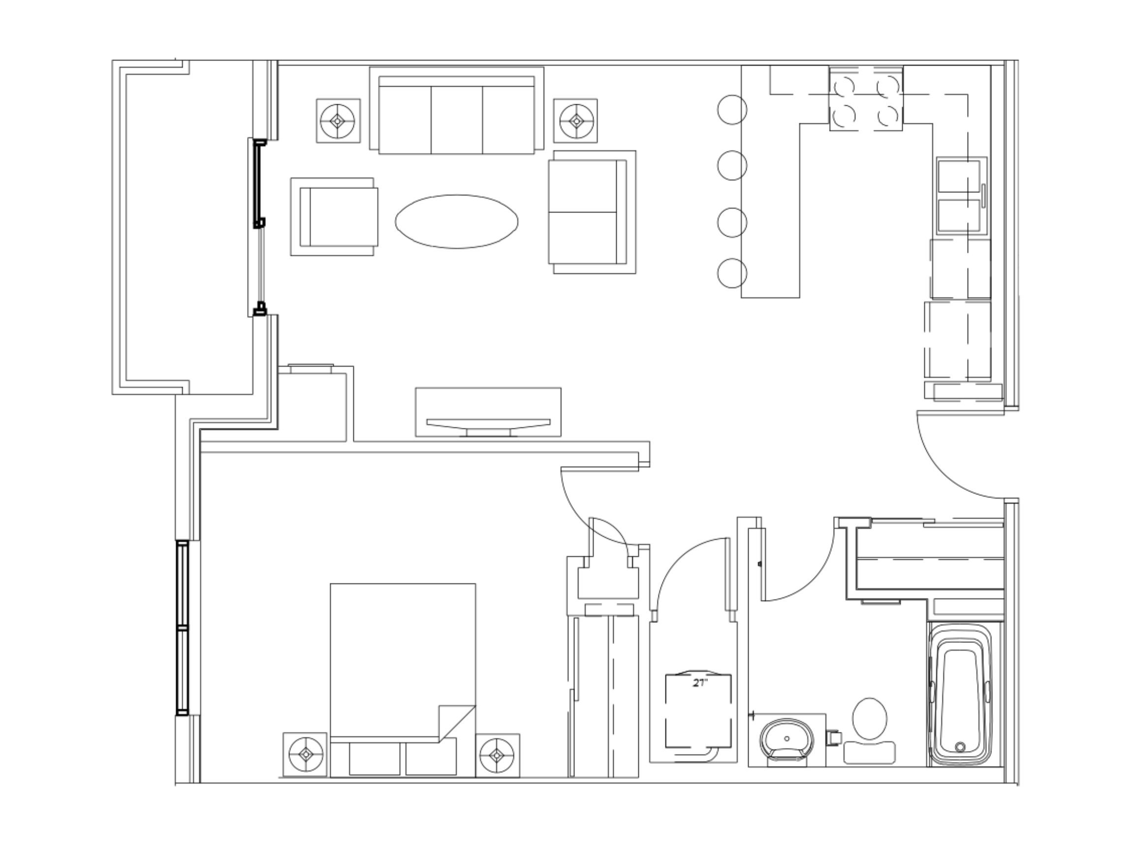 1 bedroom apartment St Thomas ON Floorplan
