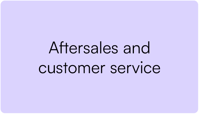 Purple background with black text that reads 'Afsales and customer service'.
