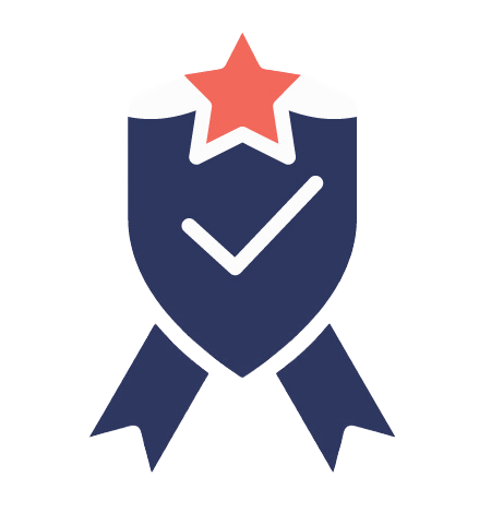 Shield badge with tick showing successful FDA inspection.