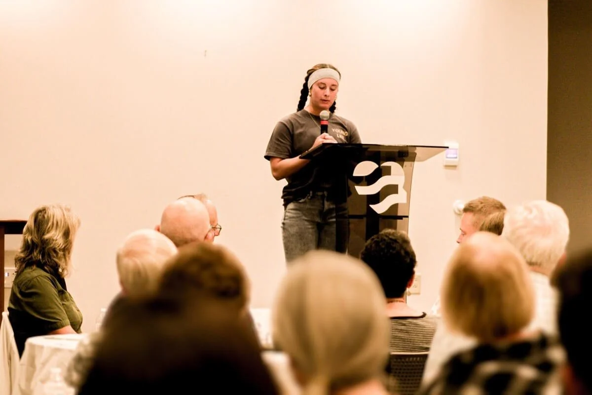 A young woman speaks about how Young LIfe Camp has changed her life and how she volunteers to help adolescents now.