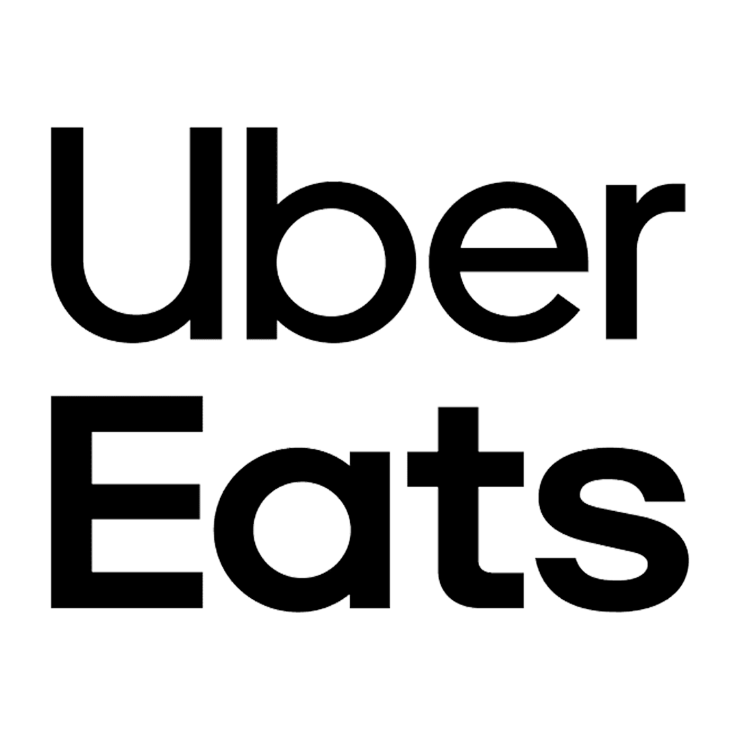 Black text reading 'Uber Eats' on a white background