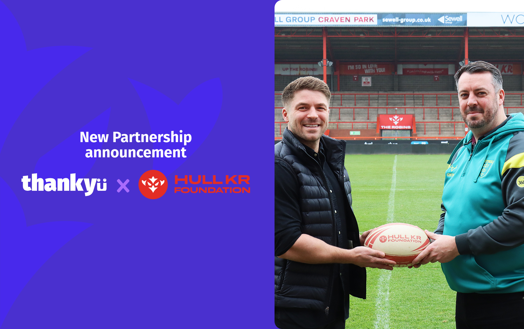 Hull KR Foundation Launches New Partnership with thankyu to Boost Community Fundraising