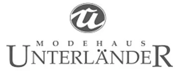 Logo mit dem Text 'Modehaus Unterländer' und einem kreisförmigen Symbol darüber