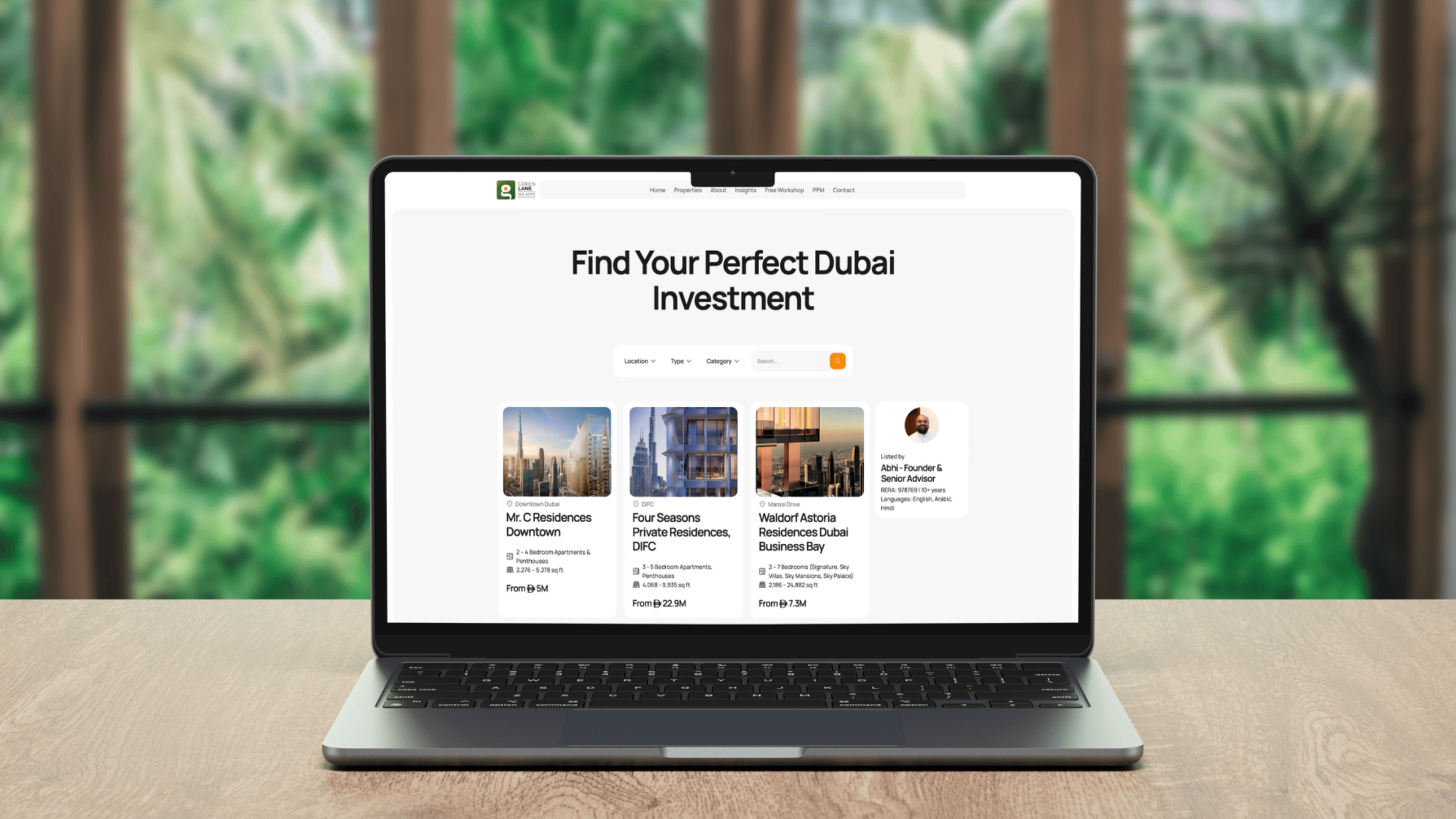 The brief was clear: build a Dubai investment portal that felt human, calm, and deeply knowledgeable, not salesy. Greenlane helps investors choose properties based not only on ROI, but on family needs, lifestyle preferences, and long-term comfort. Th
