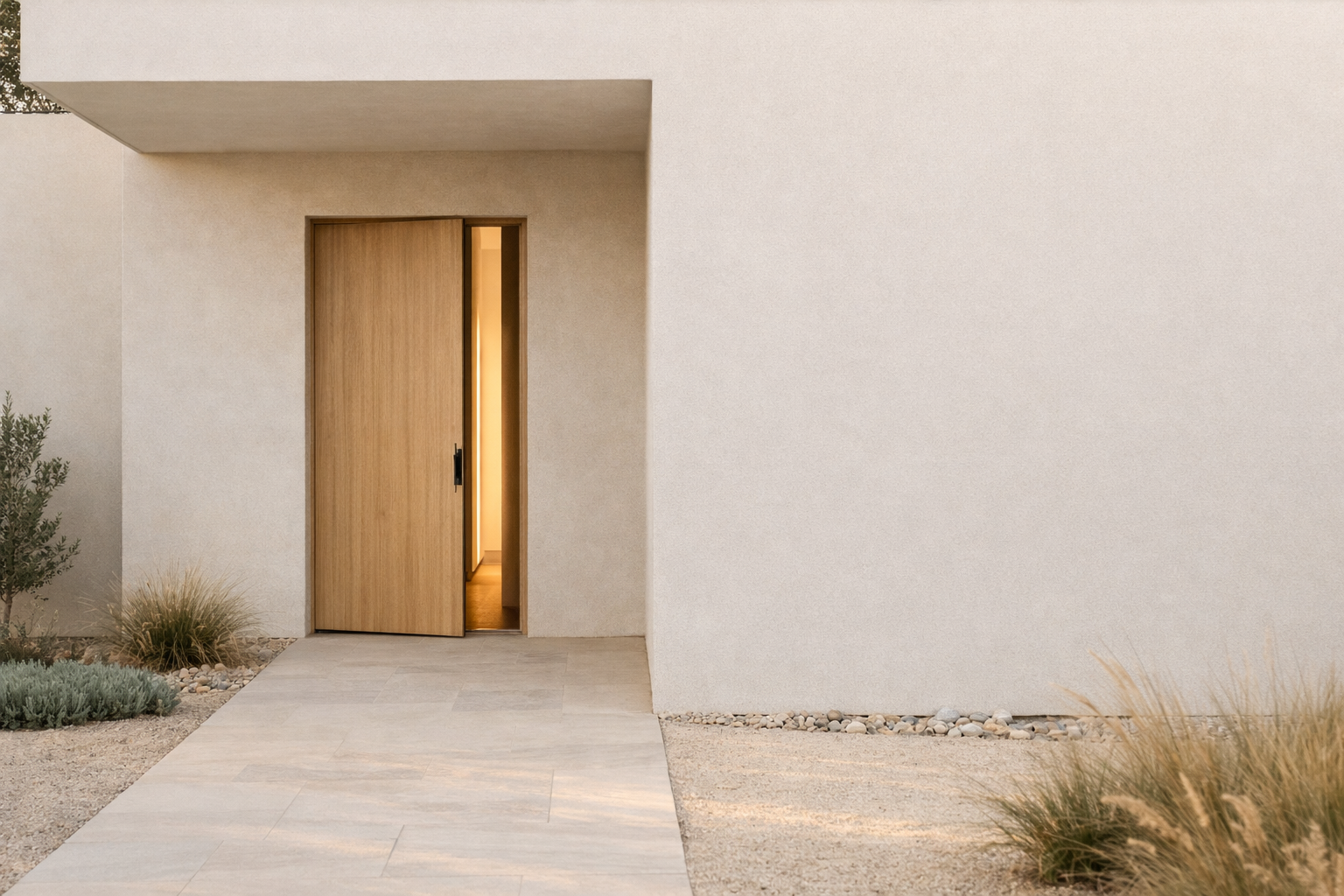 A slightly open door symbolising our commitment to actively engage and participate from within an organisation, rather than as external consultants.