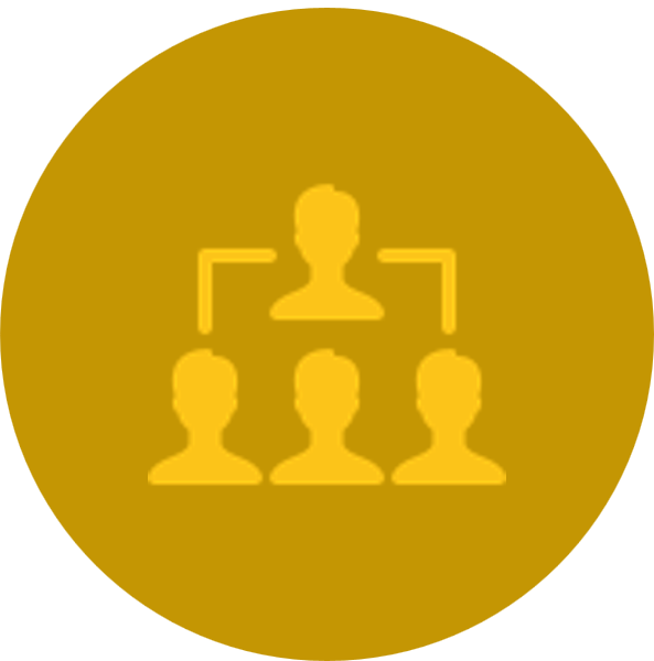 Illustration of a connected team, reflecting our method for building a cohesive, autonomous, and high-performing team.