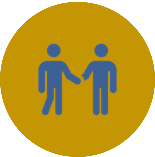 Two experienced directors working closely as a collaborative leadership duo, symbolising hands-on guidance for mid-sized companies.