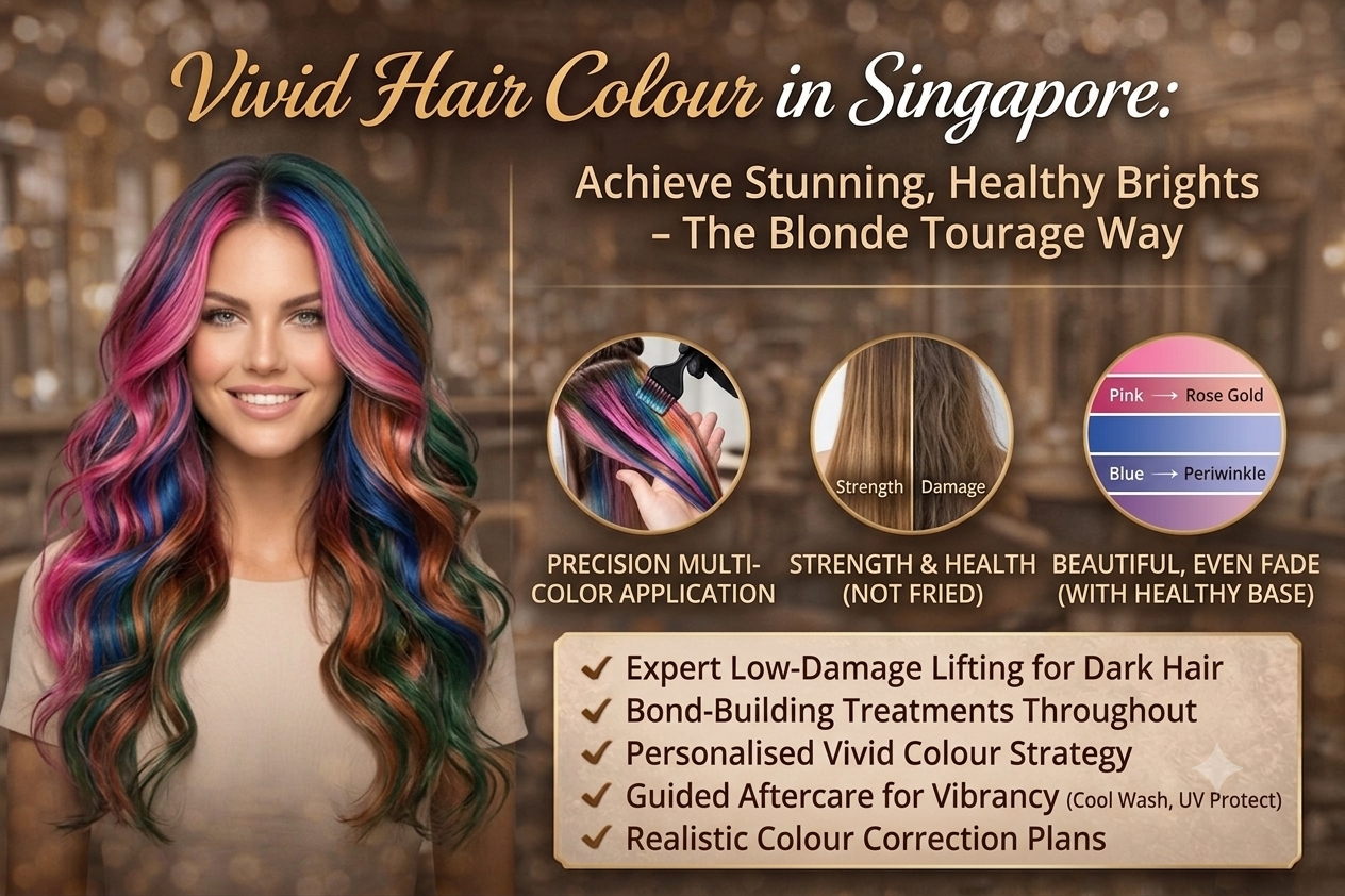 Vivid Hair Colour in Singapore: How to Go Bold Without Destroying Your Hair