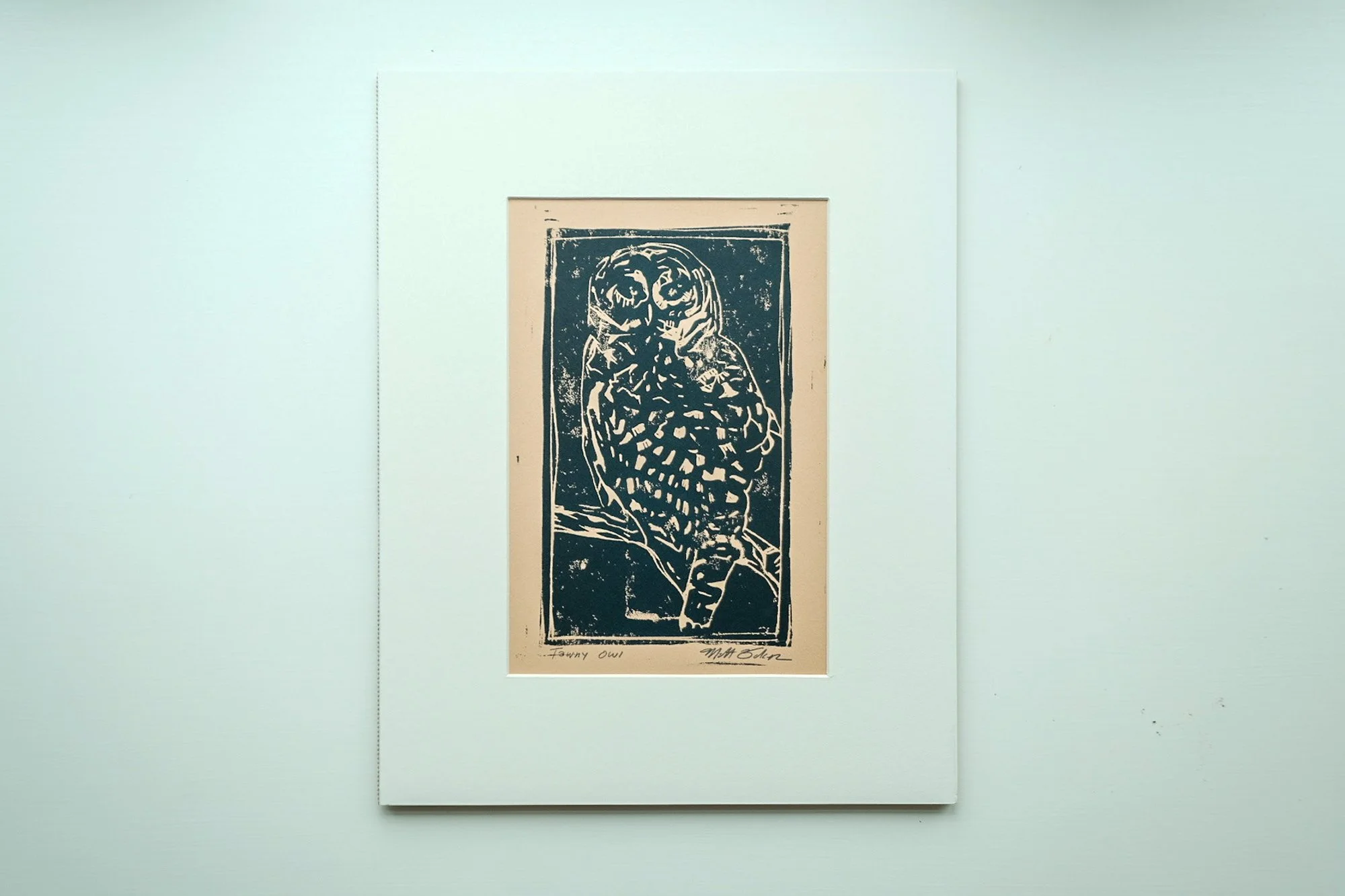 Tawny Owl Linocut Print