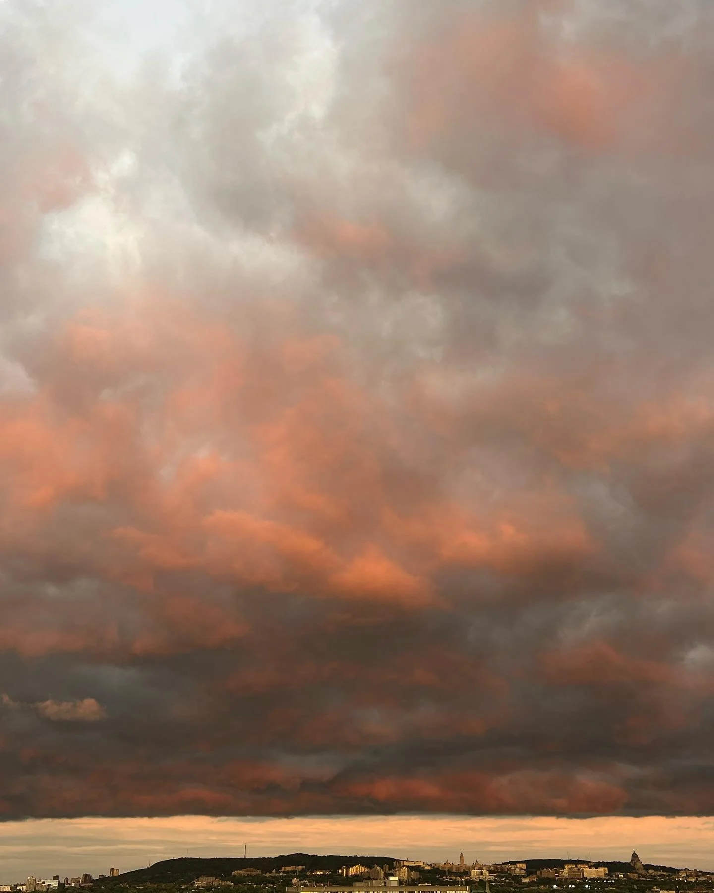 Nature is (intense) art. 

Post-tornado storm shot in #Montr&eacute;al #nofilter 

L&rsquo;Oratoire St-Joseph in the corner.
