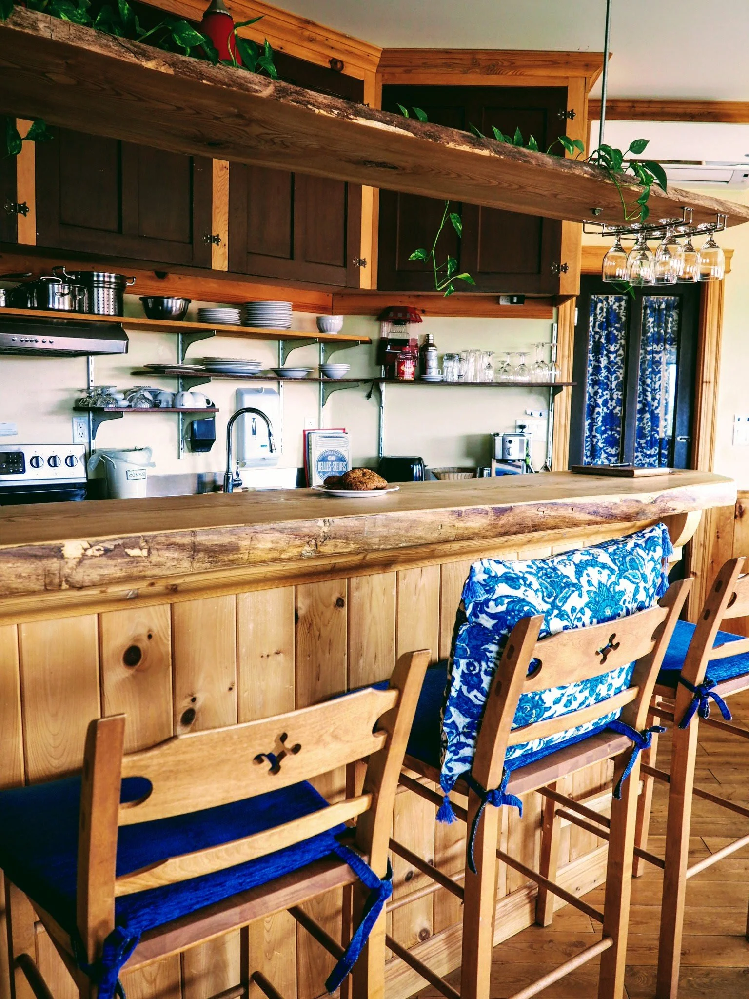 Comptoir cuisine en bois rustique