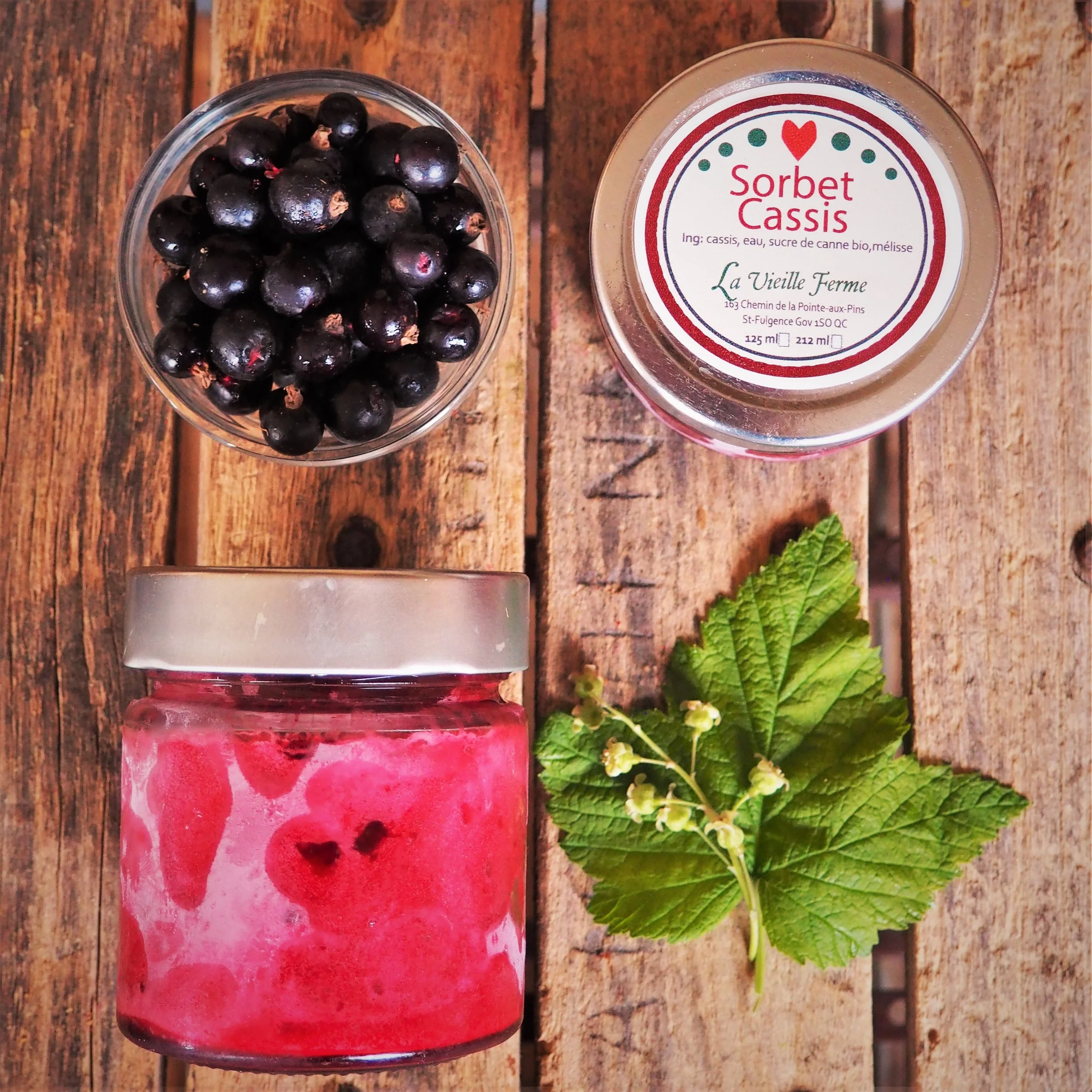 Sorbet de fruits du verger