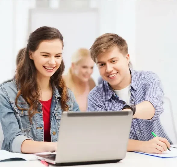 two students preparing for SAT and ACT