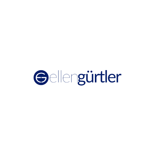 Logo von Ellen Gürtler mit blauer Schrift auf weißem Hintergrund.