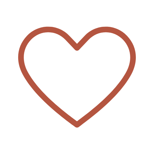 Ein rotes Herz auf weißem Hintergrund