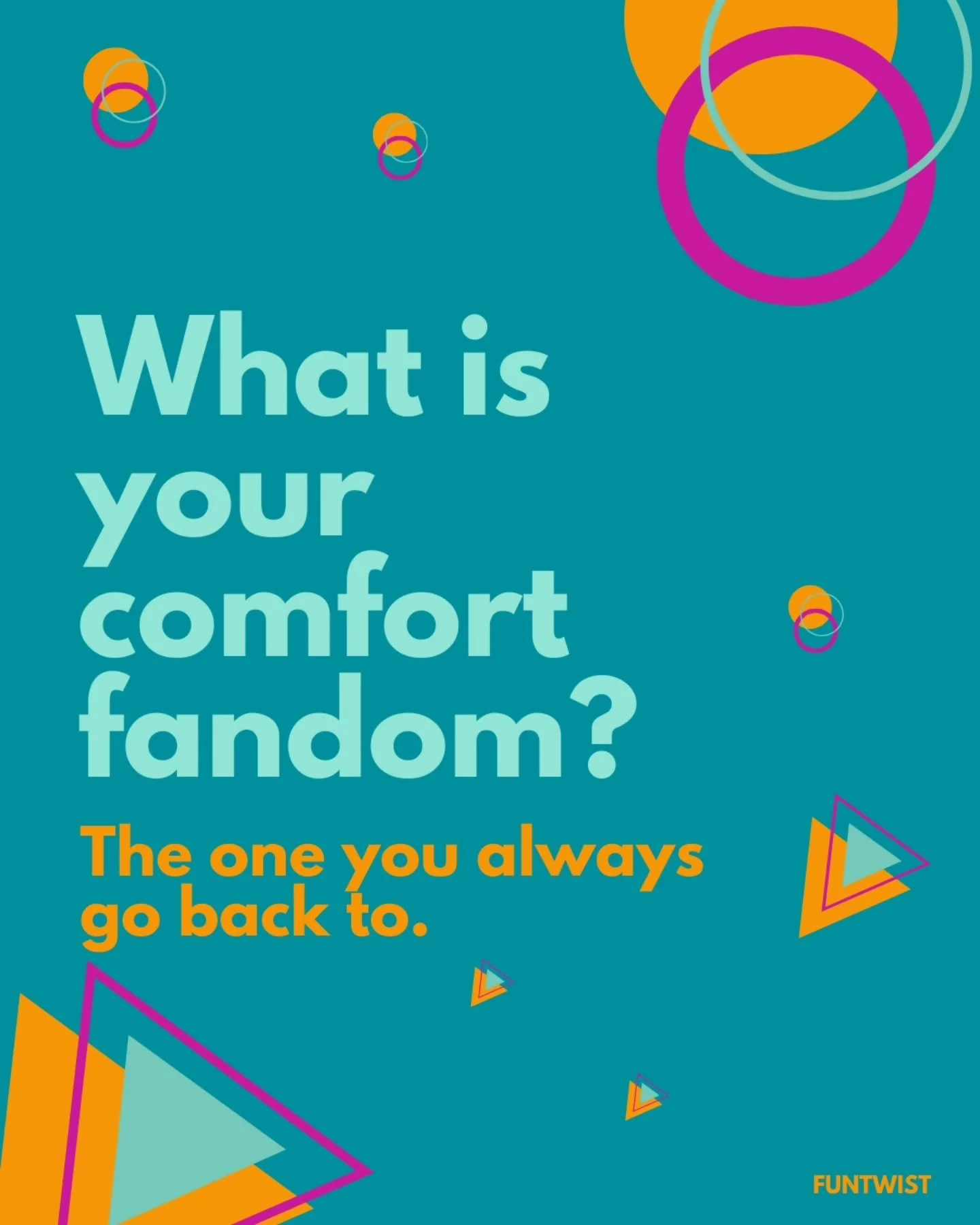 You know the one. 🫶
The fandom you always go back to.
The one that feels like home.

What&rsquo;s yours? 

#funtwist
#fandomlife 
#cozyvibes #fangirl #cozygirl