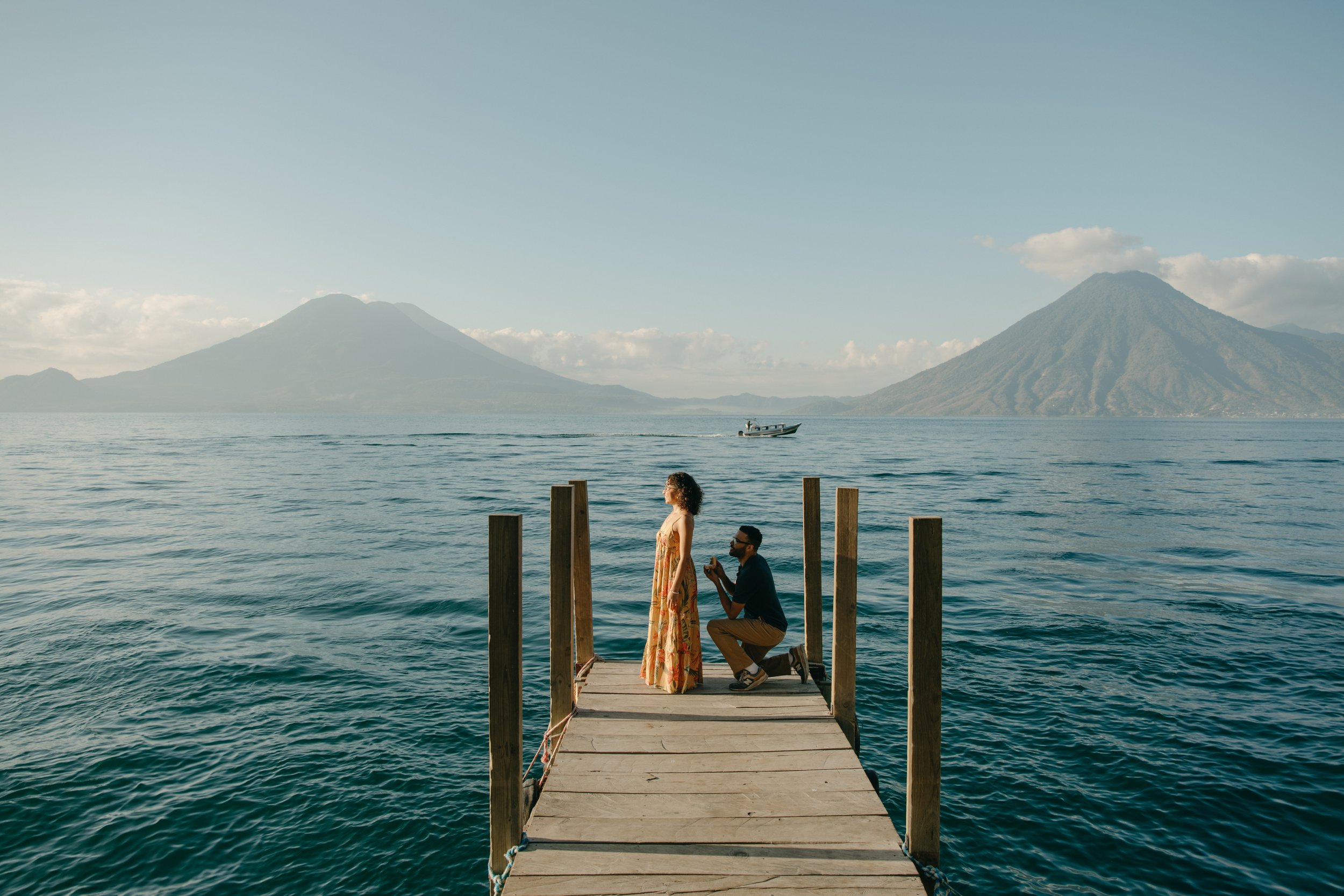 Surprise proposal at Casa del Mundo, Lake Atitlán, Guatemala