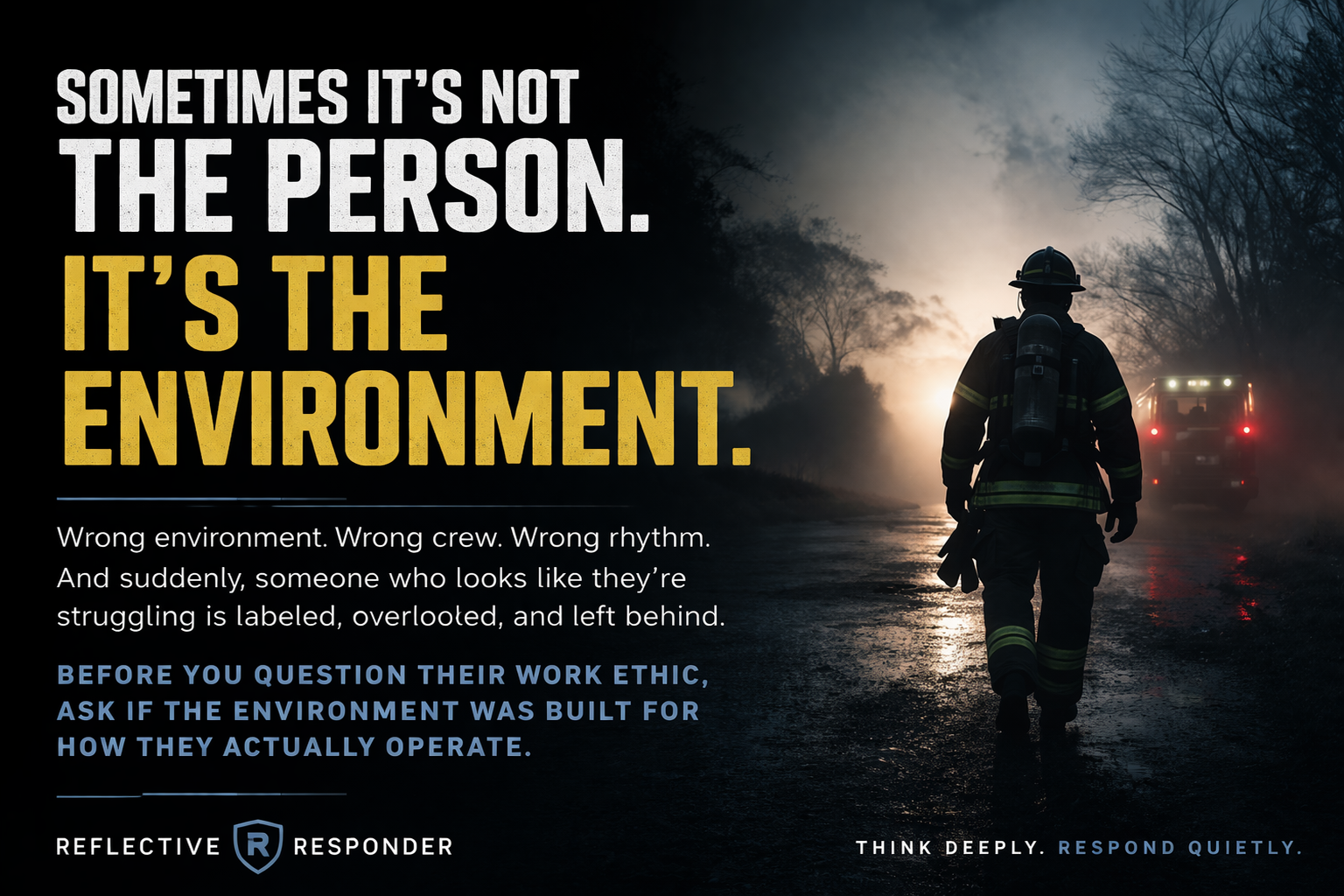 When the Environment Changes, the Person Doesn’t—But the Outcome Does